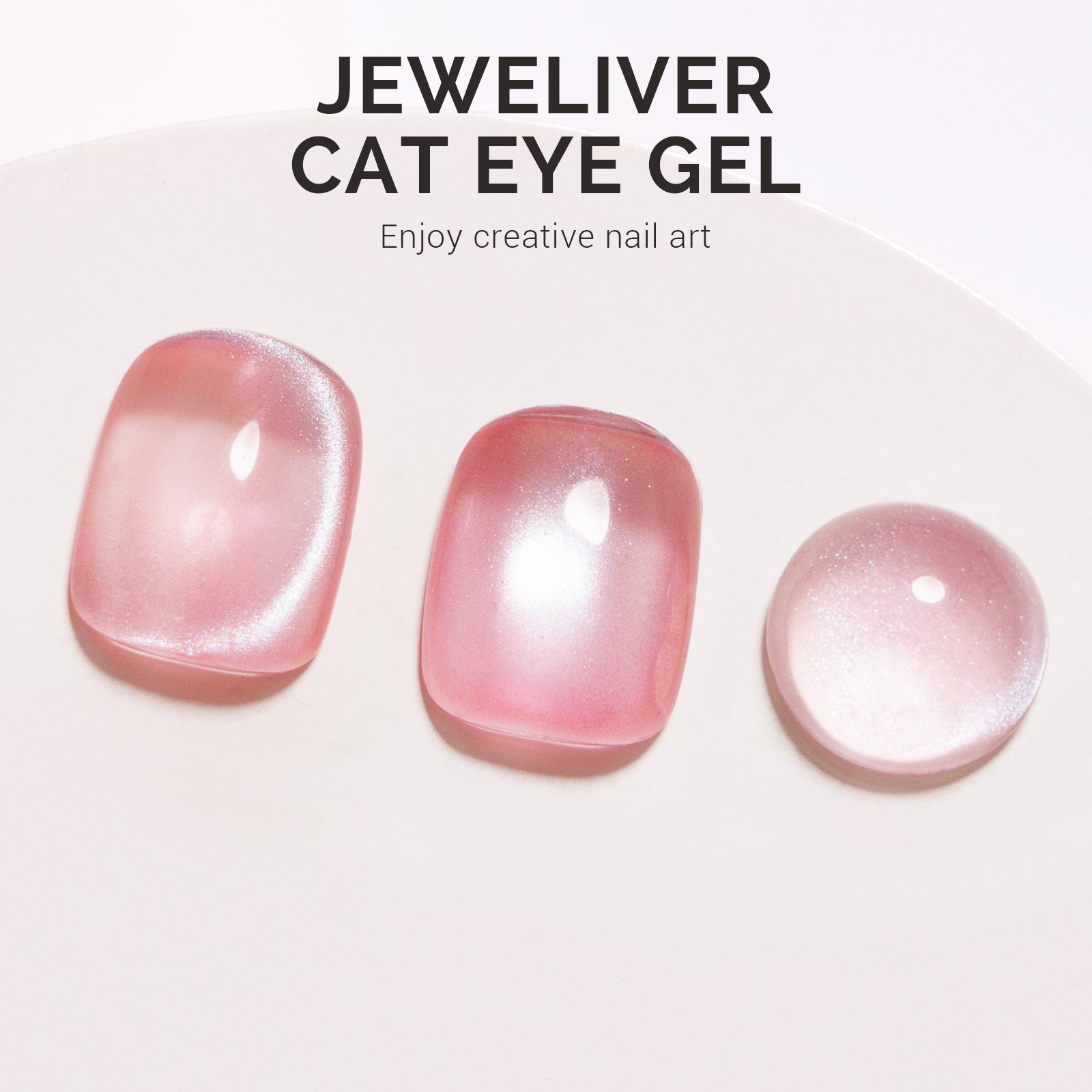 Jeweliver Cat Eye Gel Nail Polish 0.5 fl oz/15ml - Light Pink B5602 - 图片3