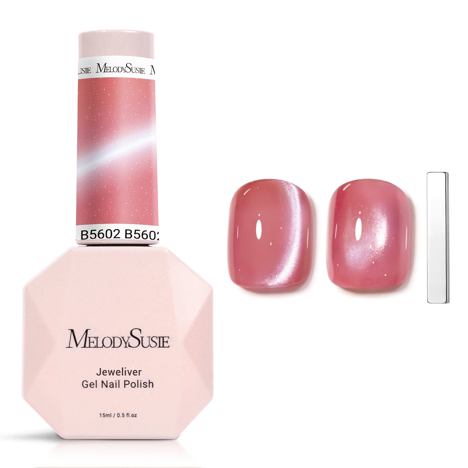 Jeweliver Cat Eye Gel Nail Polish 0.5 fl oz/15ml - Light Pink B5602