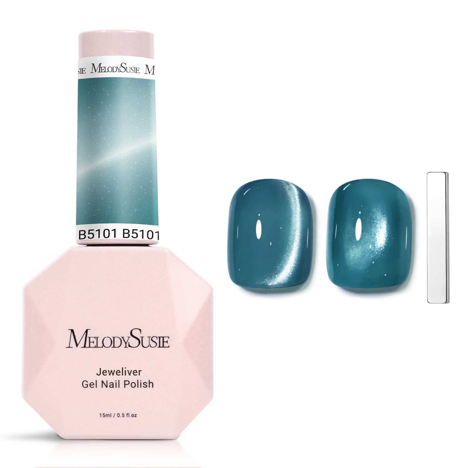 Jeweliver Cat Eye Gel Nail Polish 0.5 fl oz/15ml - Mermaid Blue B5101