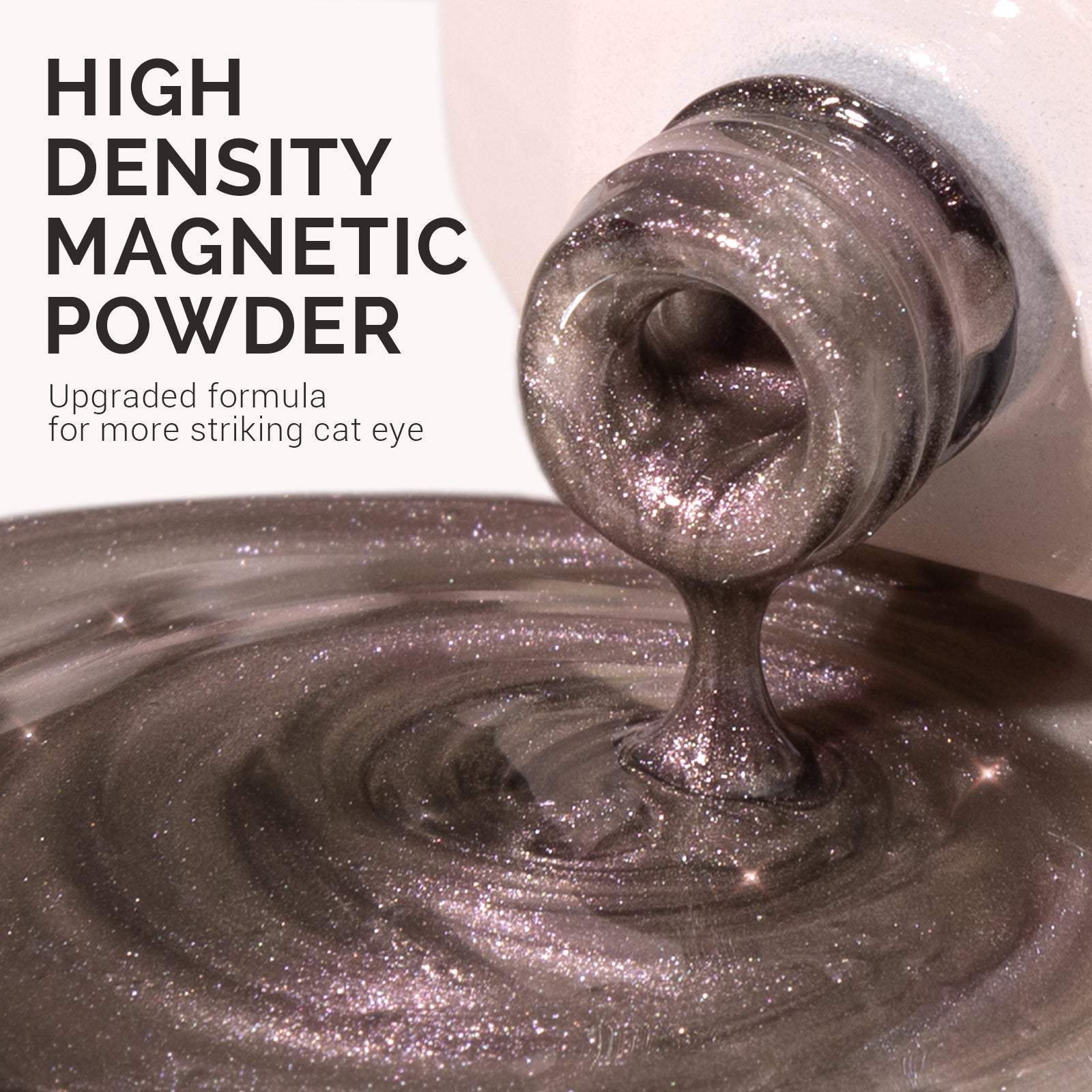 Jeweliver Cat Eye Gel Nail Polish 0.5 fl oz/15ml - Nude Glitter B5404 - 图片2