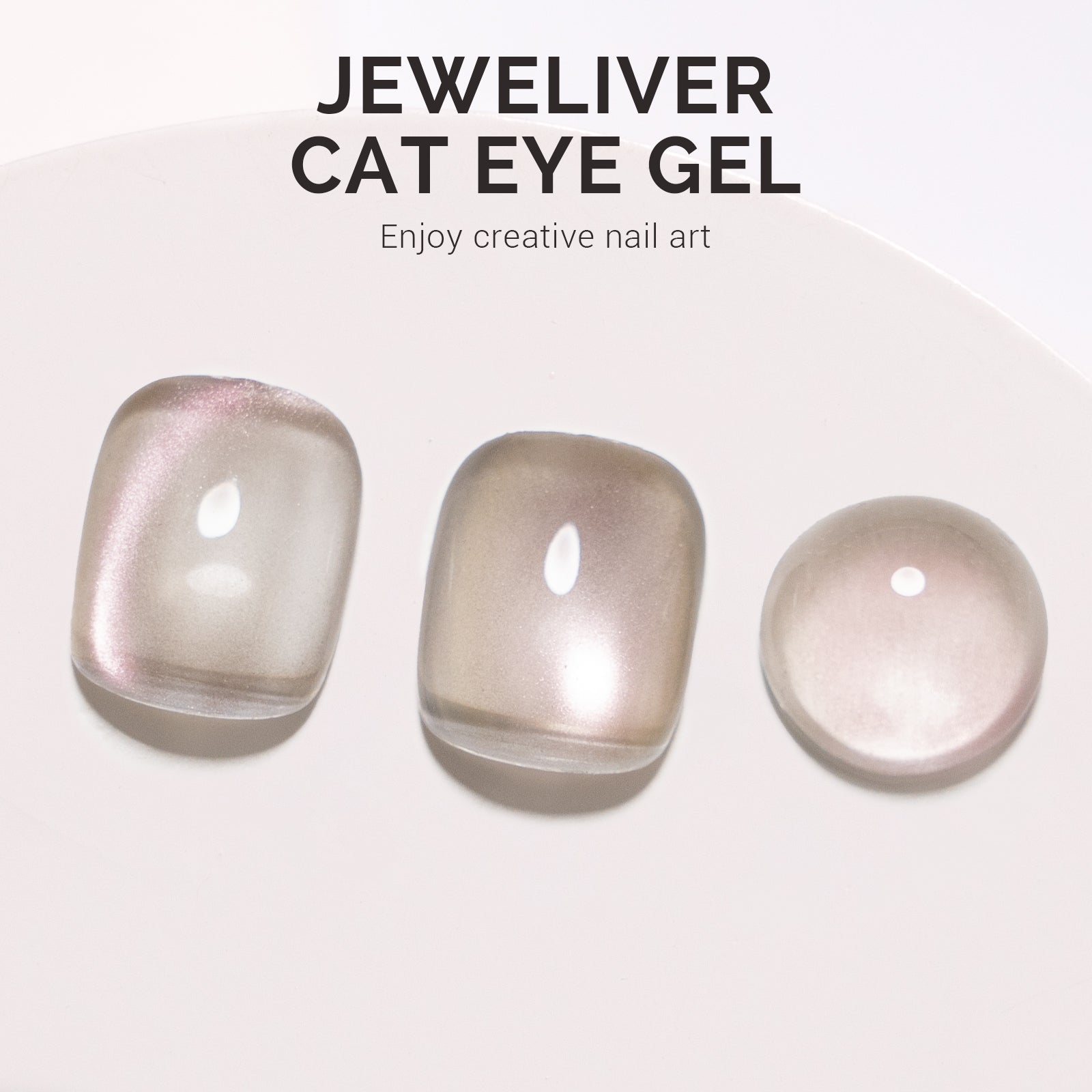 Jeweliver Cat Eye Gel Nail Polish 0.5 fl oz/15ml - Nude Glitter B5404 - 图片3