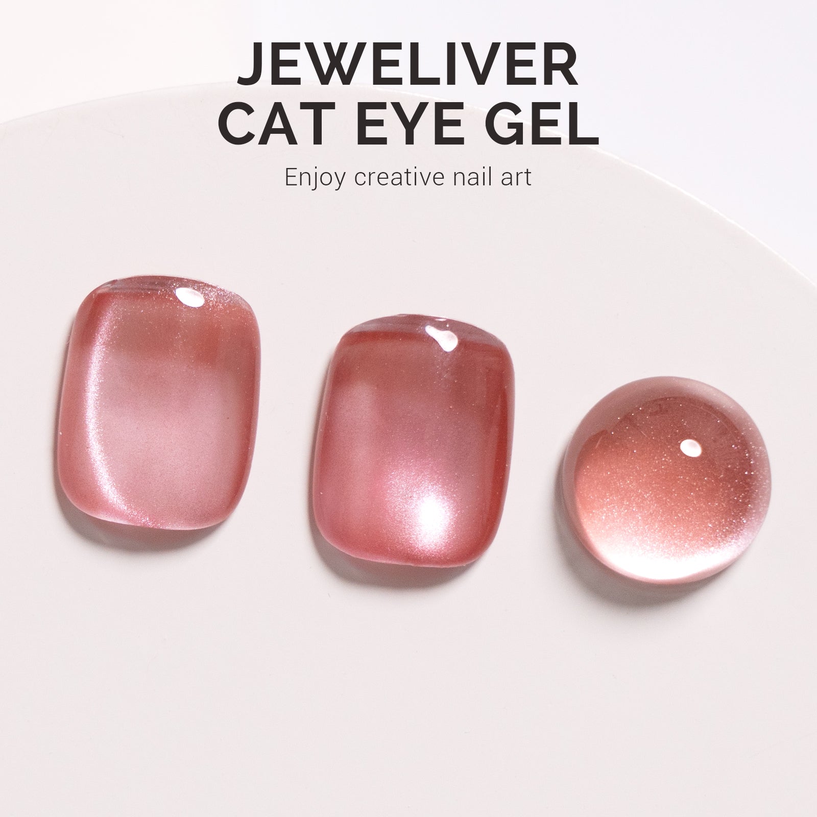 Jeweliver Cat Eye Gel Nail Polish 0.5 fl oz/15ml - Rosy Pink B5603 - 图片3