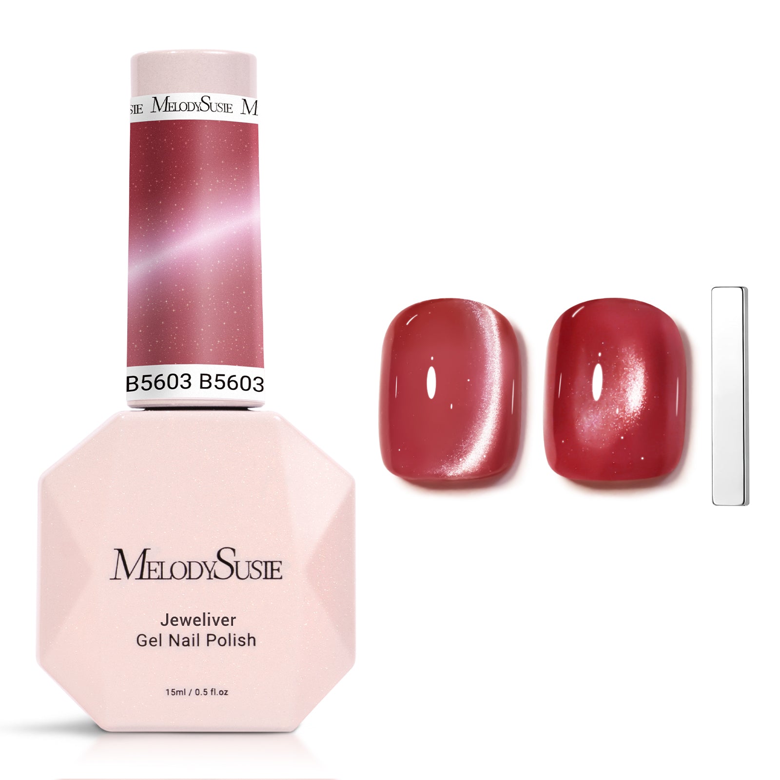 Jeweliver Cat Eye Gel Nail Polish 0.5 fl oz/15ml - Rosy Pink B5603