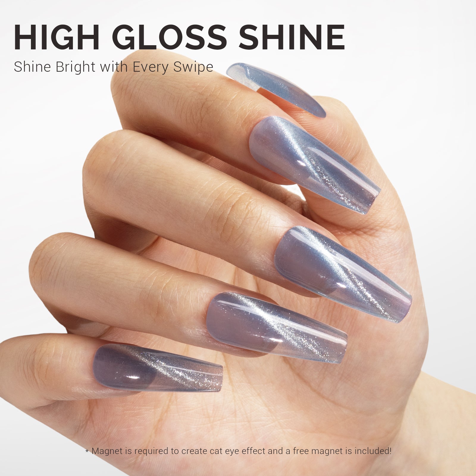 Jeweliver Cat Eye Gel Nail Polish 0.5 fl oz/15ml - Aquamarine Blue C54 - 图片3