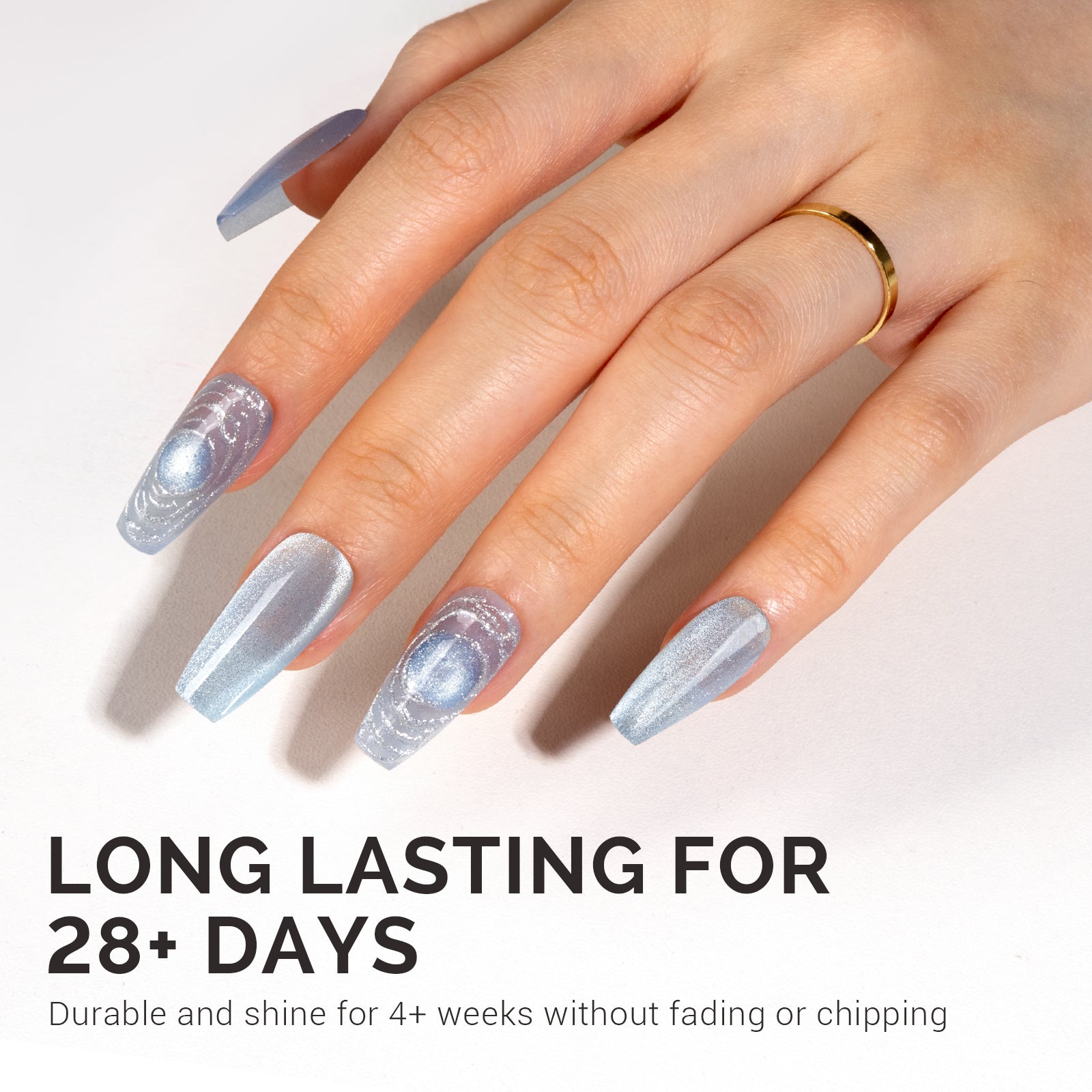 Jeweliver Cat Eye Gel Nail Polish 0.5 fl oz/15ml - Aquamarine Blue C54 - 图片4