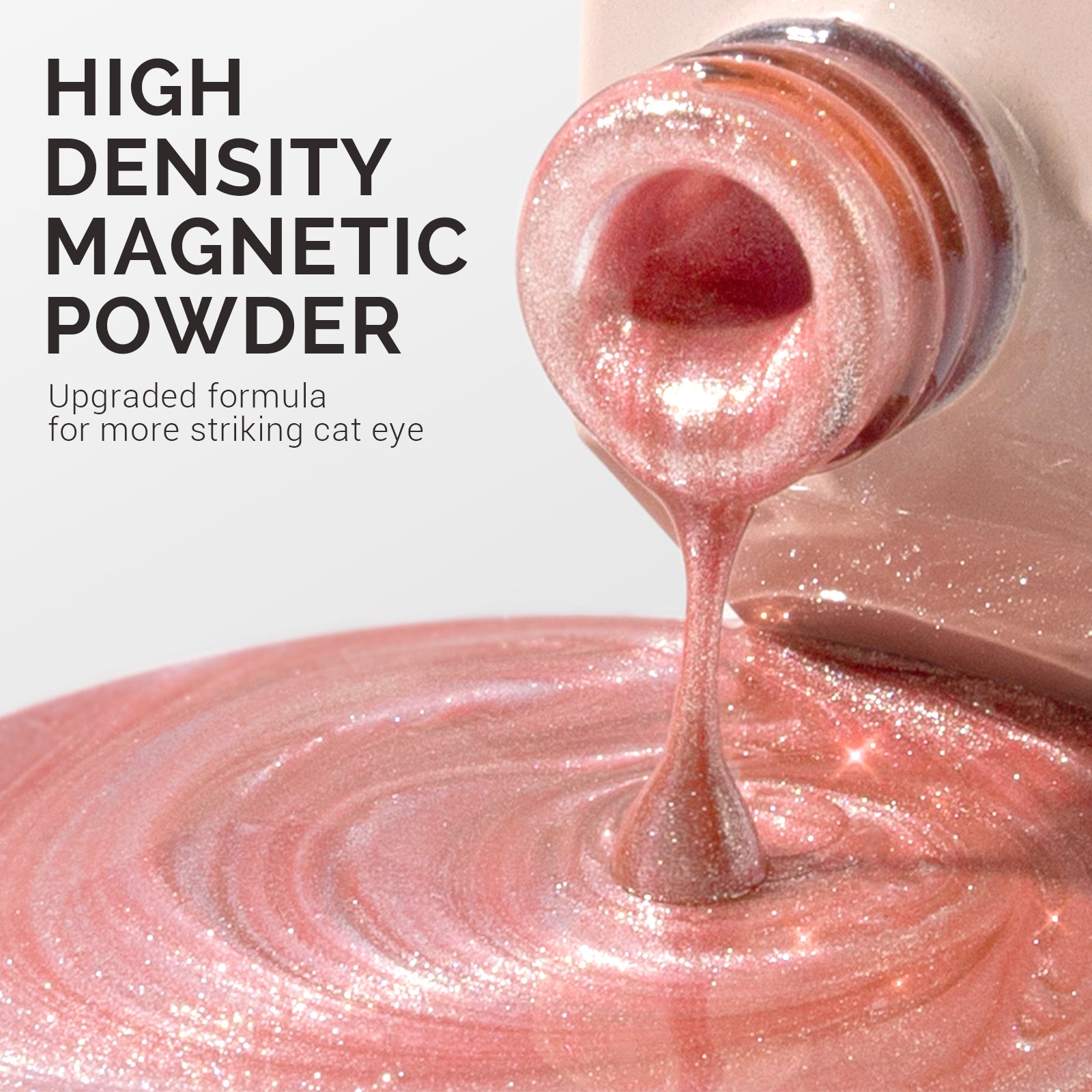 Jeweliver Cat Eye Gel Nail Polish 0.5 fl oz/15ml -  Coral Pink C45 - 图片2