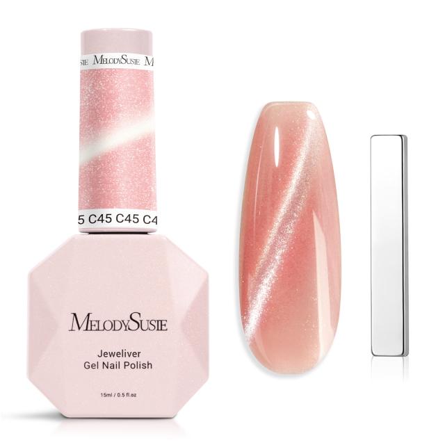 Jeweliver Cat Eye Gel Nail Polish 0.5 fl oz/15ml -  Coral Pink C45