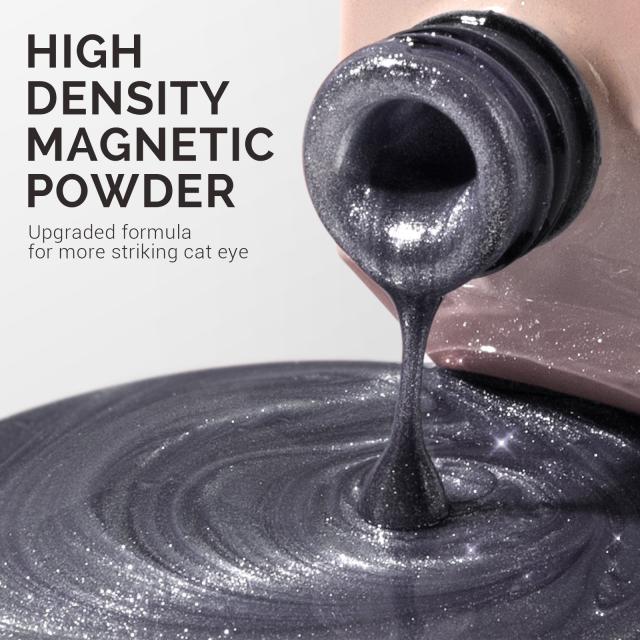 Jeweliver Cat Eye Gel Nail Polish 0.5 fl oz/15ml - Dark Gray C6681