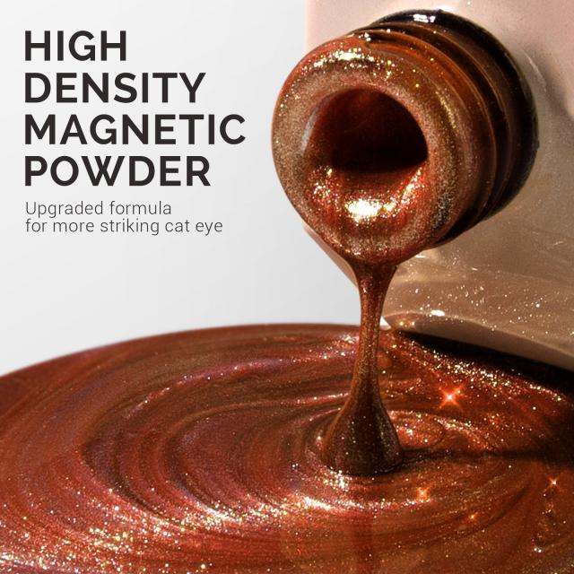 Jeweliver Cat Eye Gel Nail Polish 0.5 fl oz/15ml - Honey Brown C6692