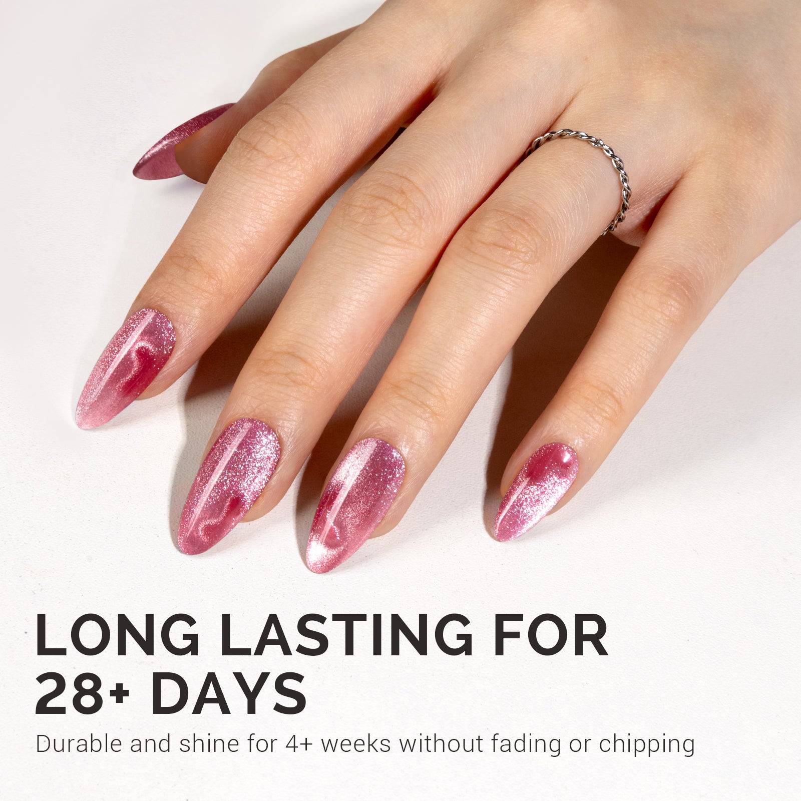 Jeweliver Cat Eye Gel Nail Polish 0.5 fl oz/15ml - Hot pink C25 - 图片4