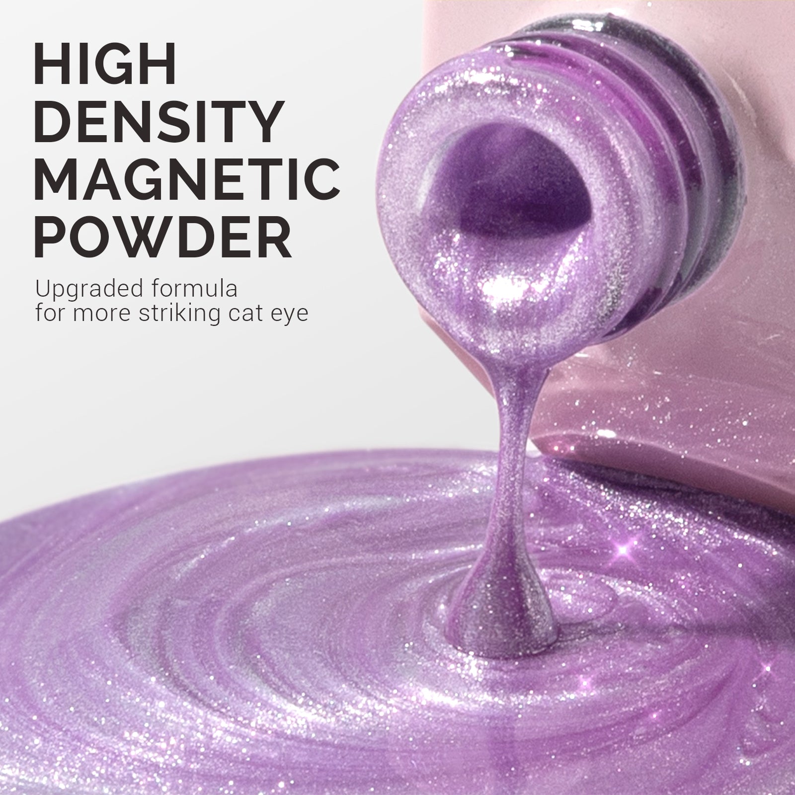 Jeweliver Cat Eye Gel Nail Polish 0.5 fl oz/15ml - Light Purple C16 - 图片2