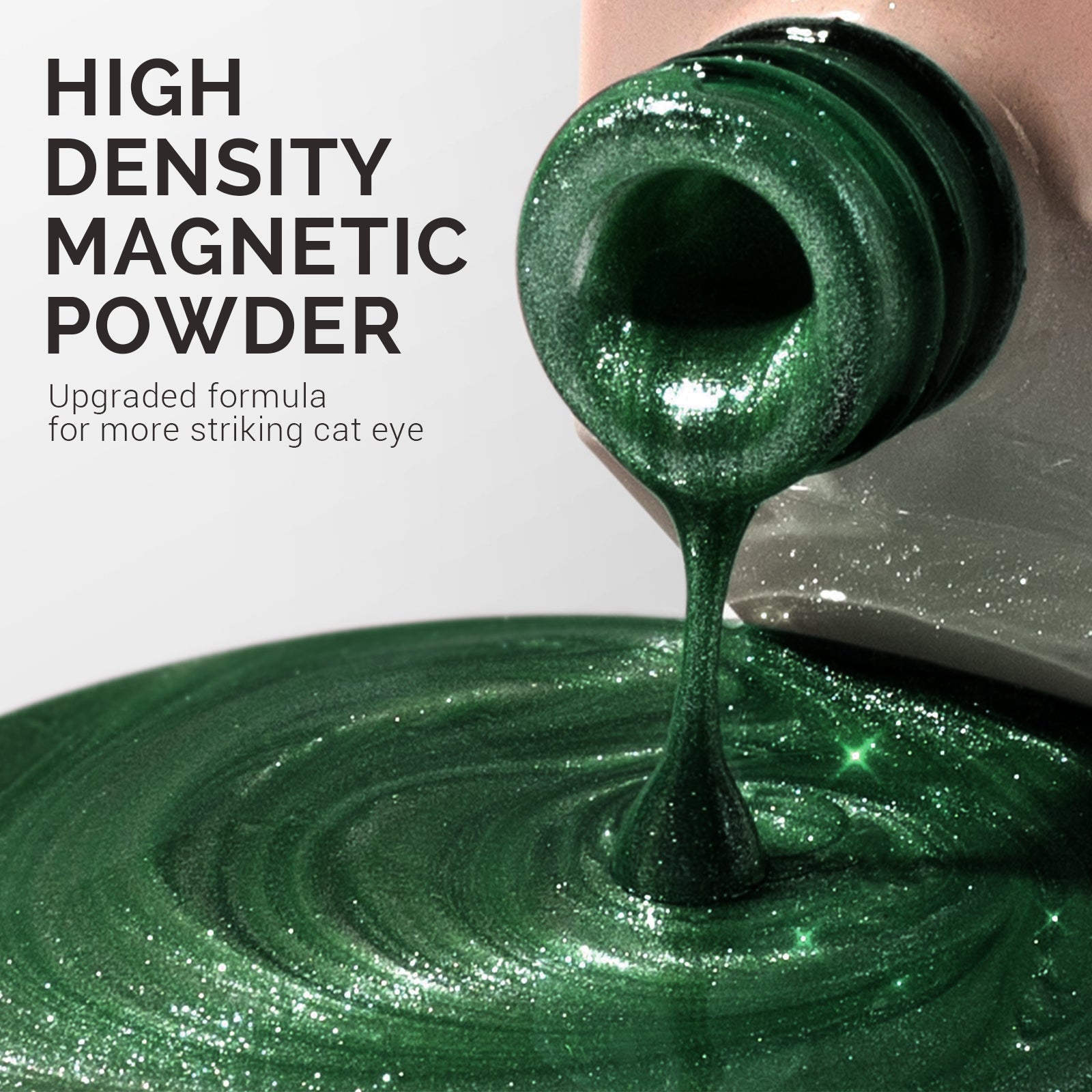 Jeweliver Cat Eye Gel Nail Polish 0.5 fl oz/15ml - Magic Forest Green C3108 - 图片2