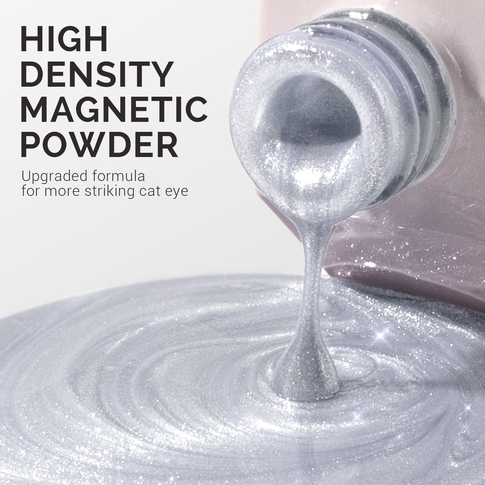 Jeweliver Cat Eye Gel Nail Polish 0.5 fl oz/15ml - Moonlit Silver C01 - 图片2