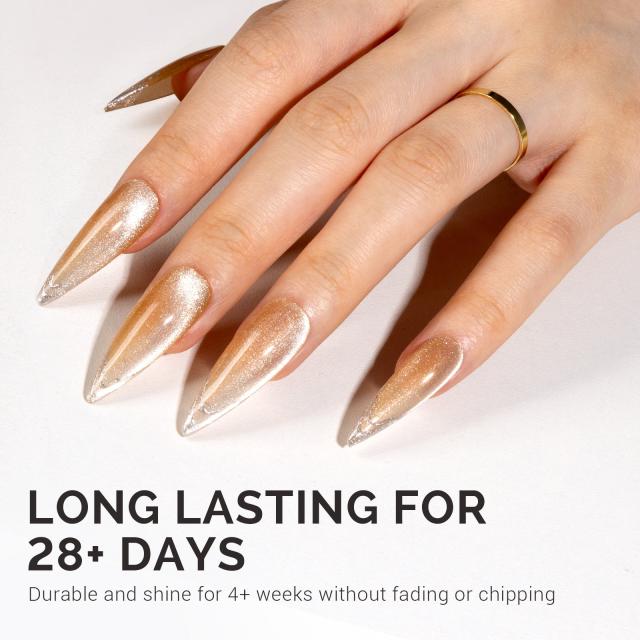 Jeweliver Cat Eye Gel Nail Polish 0.5 fl oz/15ml - Nude Apricot C40