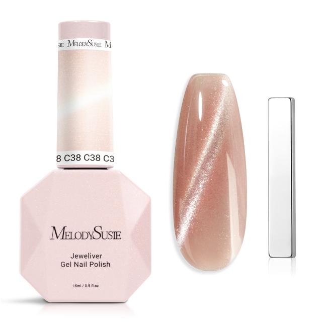 Jeweliver Cat Eye Gel Nail Polish 0.5 fl oz/15ml - Nude Pink C38