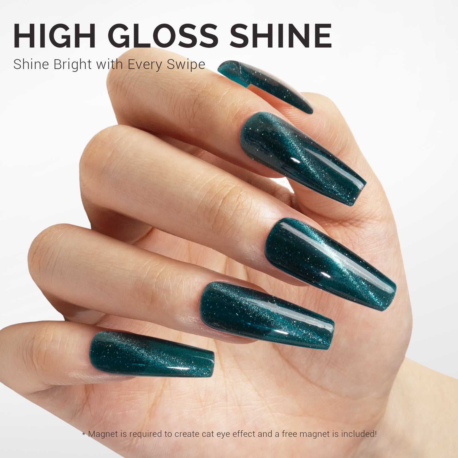 Jeweliver Cat Eye Gel Nail Polish 0.5 fl oz/15ml - Paraiba Blue C6686 - 图片3