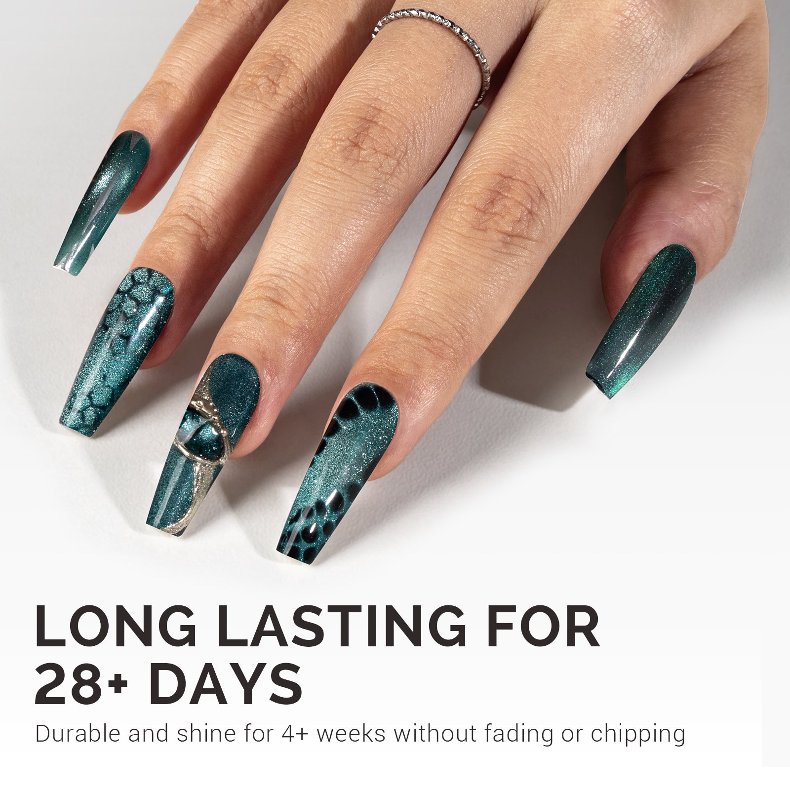 Jeweliver Cat Eye Gel Nail Polish 0.5 fl oz/15ml - Paraiba Blue C6686 - 图片4