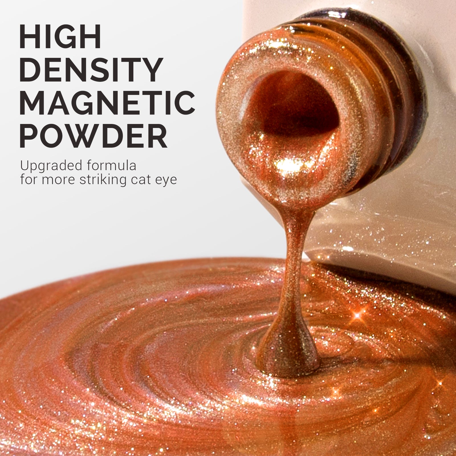 Jeweliver Cat Eye Gel Nail Polish 0.5 fl oz/15ml -  Red Orange C68 - 图片2