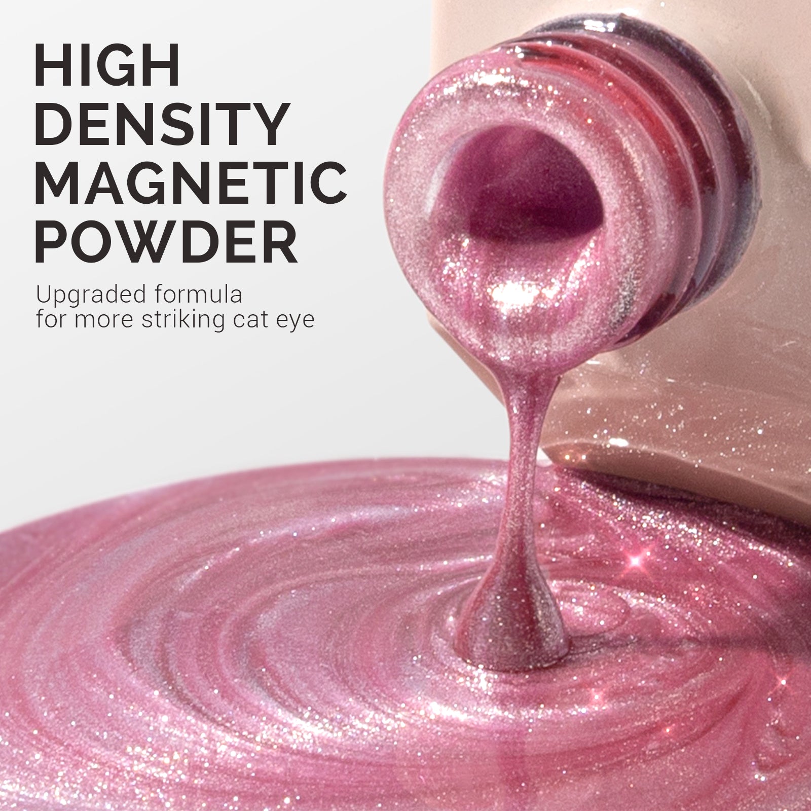 Jeweliver Cat Eye Gel Nail Polish 0.5 fl oz/15ml - Rose Pink C47 - 图片2