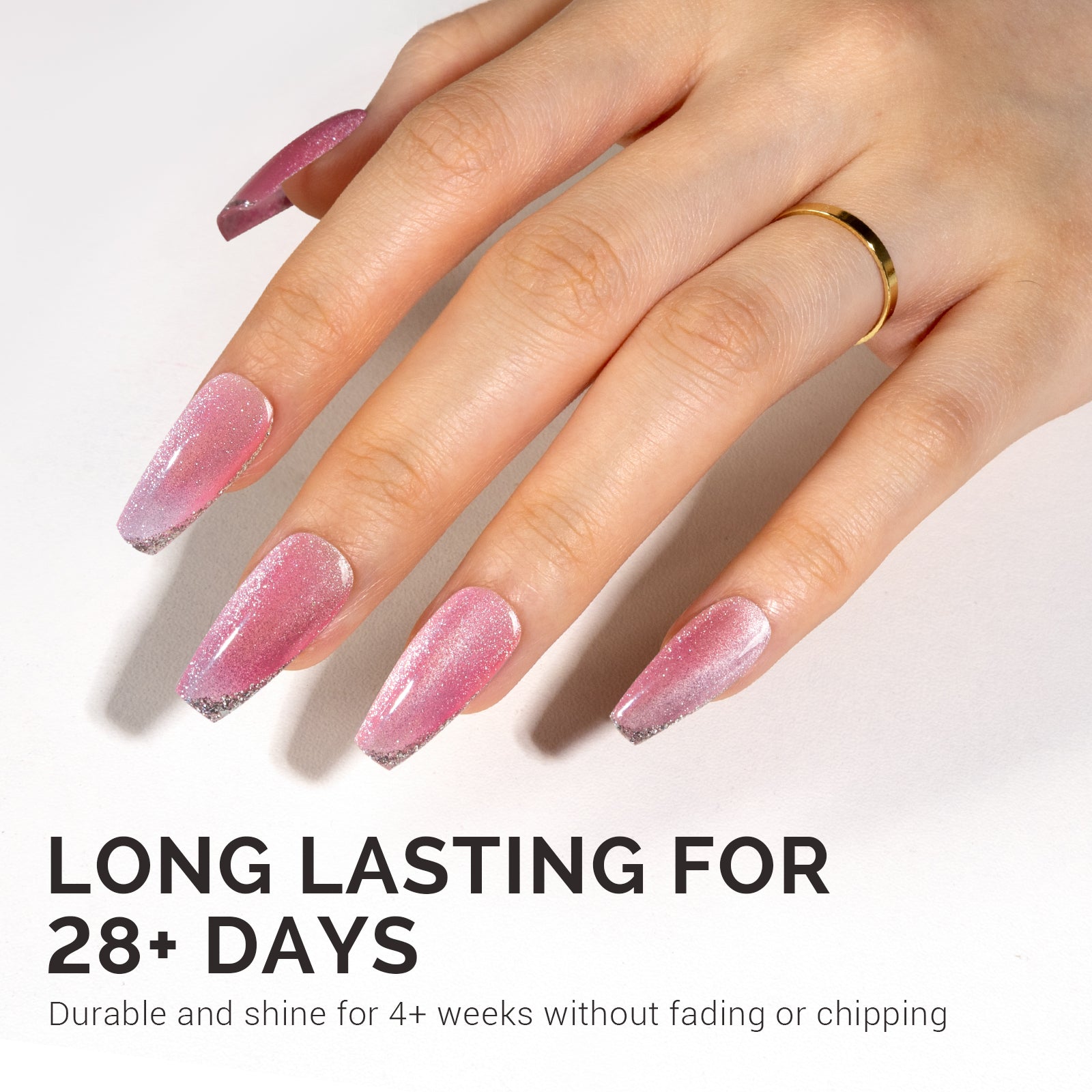 Jeweliver Cat Eye Gel Nail Polish 0.5 fl oz/15ml - Rose Pink C47 - 图片4