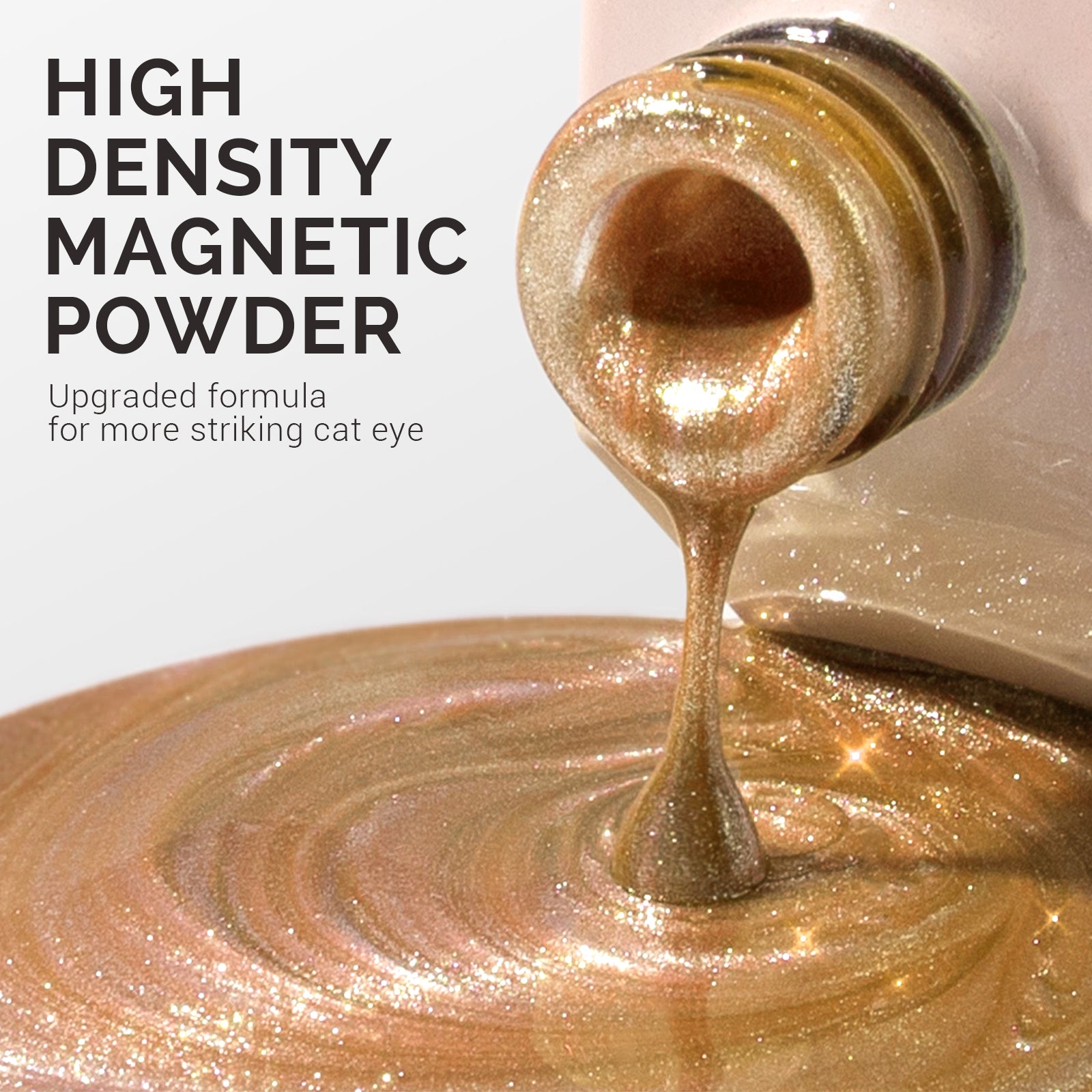 Jeweliver Cat Eye Gel Nail Polish 0.5 fl oz/15ml - Rutile Golden C09 - 图片2