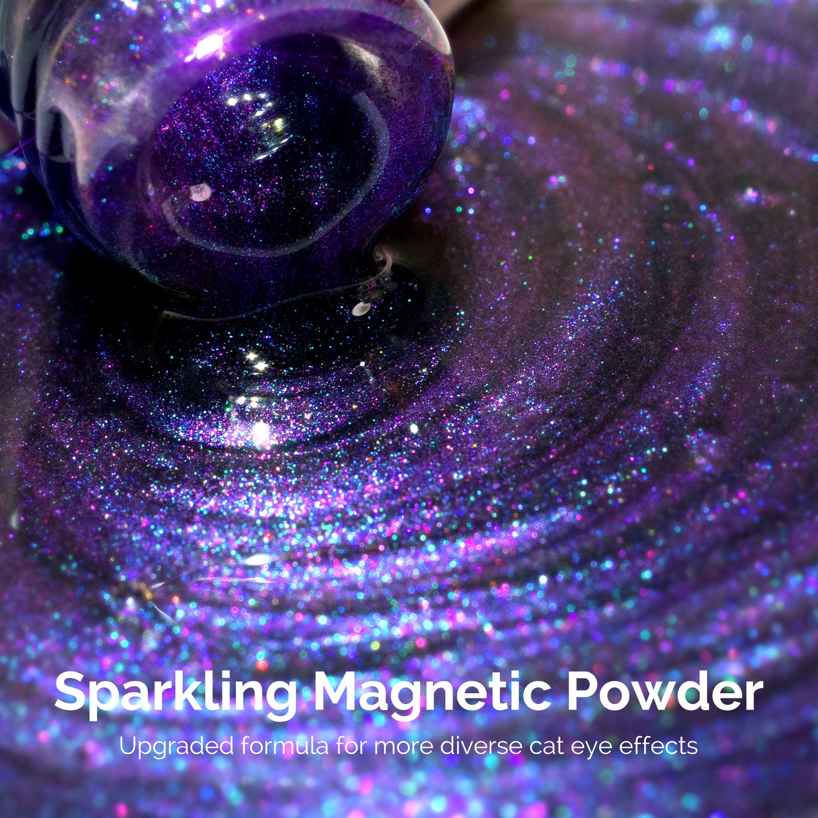 Jeweliver Cat Eye HEMA-Free & TPO-Free Gel Nail Polish 0.5 fl oz/15ml - 9D Chameleon Blue 1702 - 图片2