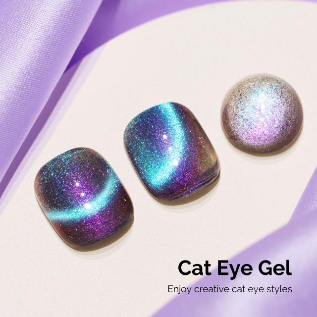 Jeweliver Cat Eye HEMA-Free & TPO-Free Gel Nail Polish 0.5 fl oz/15ml - 9D Chameleon Blue 1702