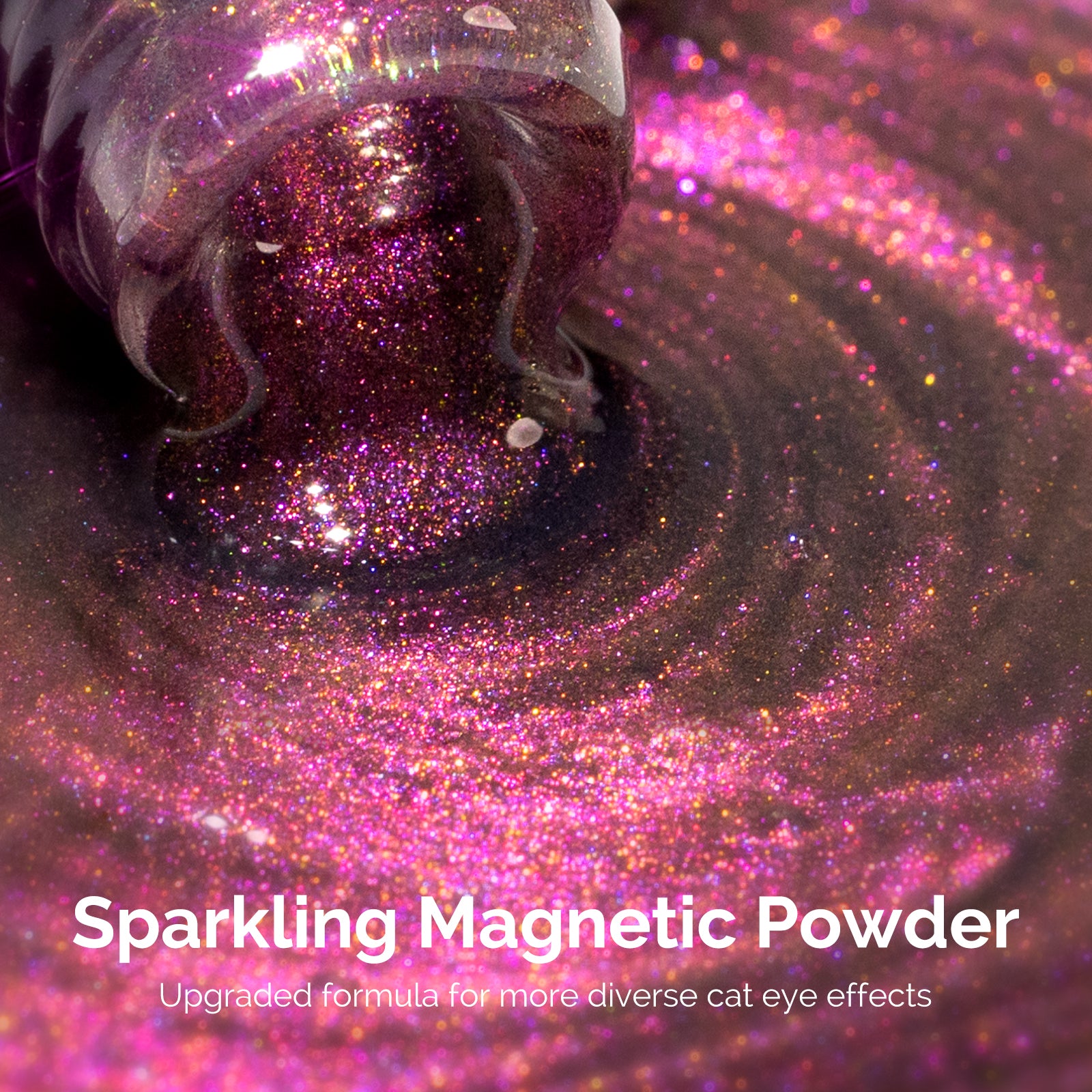 Jeweliver Cat Eye HEMA-Free & TPO-Free Gel Nail Polish 0.5 fl oz/15ml - 9D Chameleon Pink 1601 - 图片2