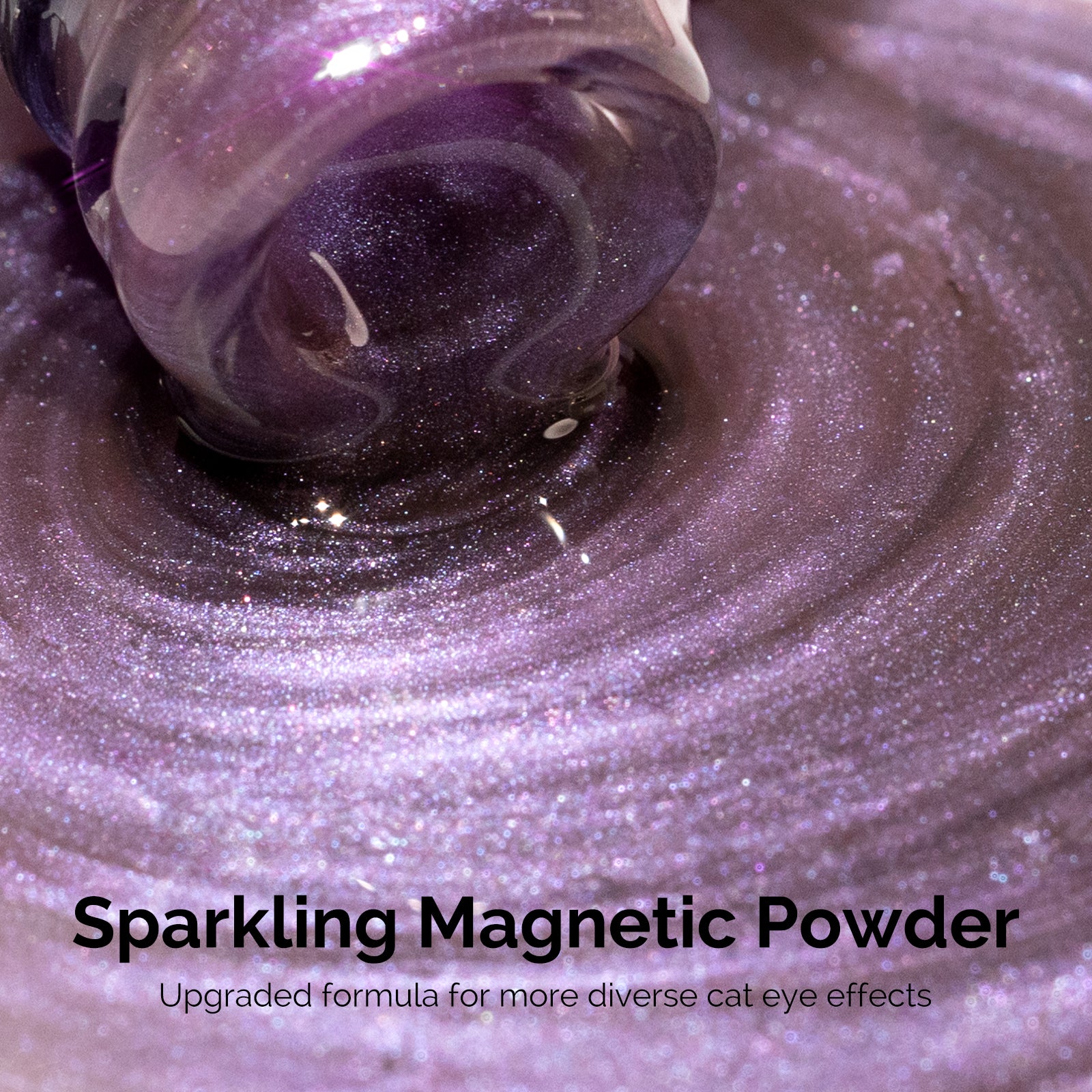 Jeweliver Cat Eye HEMA-Free & TPO-Free Gel Nail Polish 0.5 fl oz/15ml - Aurora Blue Purple 1701 - 图片2