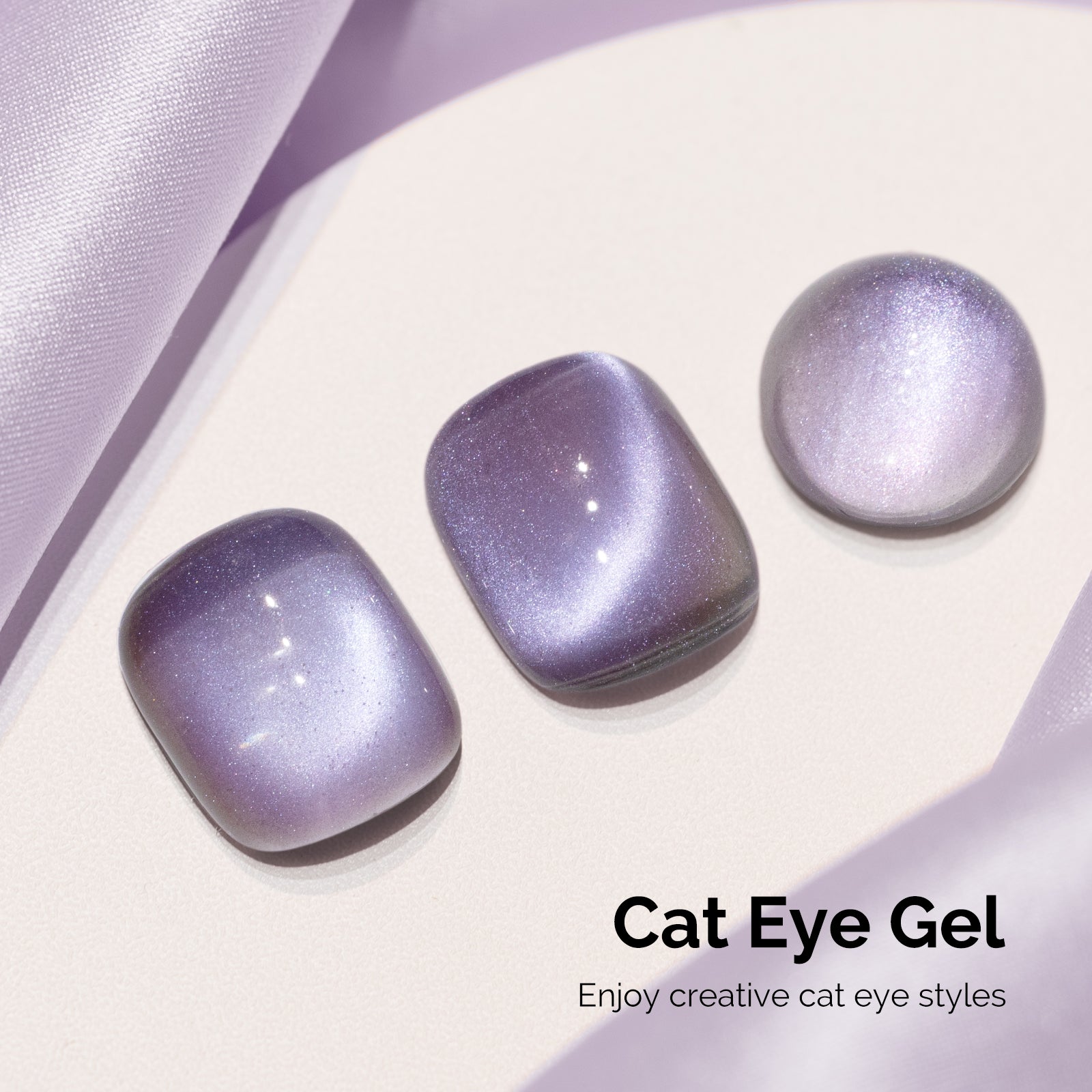 Jeweliver Cat Eye HEMA-Free & TPO-Free Gel Nail Polish 0.5 fl oz/15ml - Aurora Blue Purple 1701 - 图片3