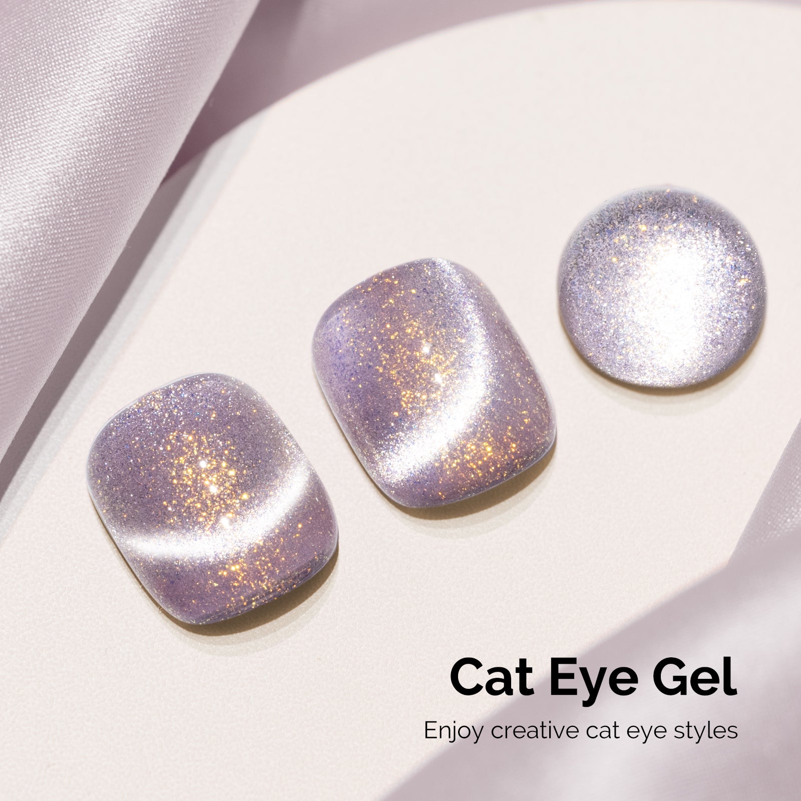 Jeweliver Cat Eye HEMA-Free & TPO-Free Gel Nail Polish 0.5 fl oz/15ml - Starry Light Pink 1703 - 图片3