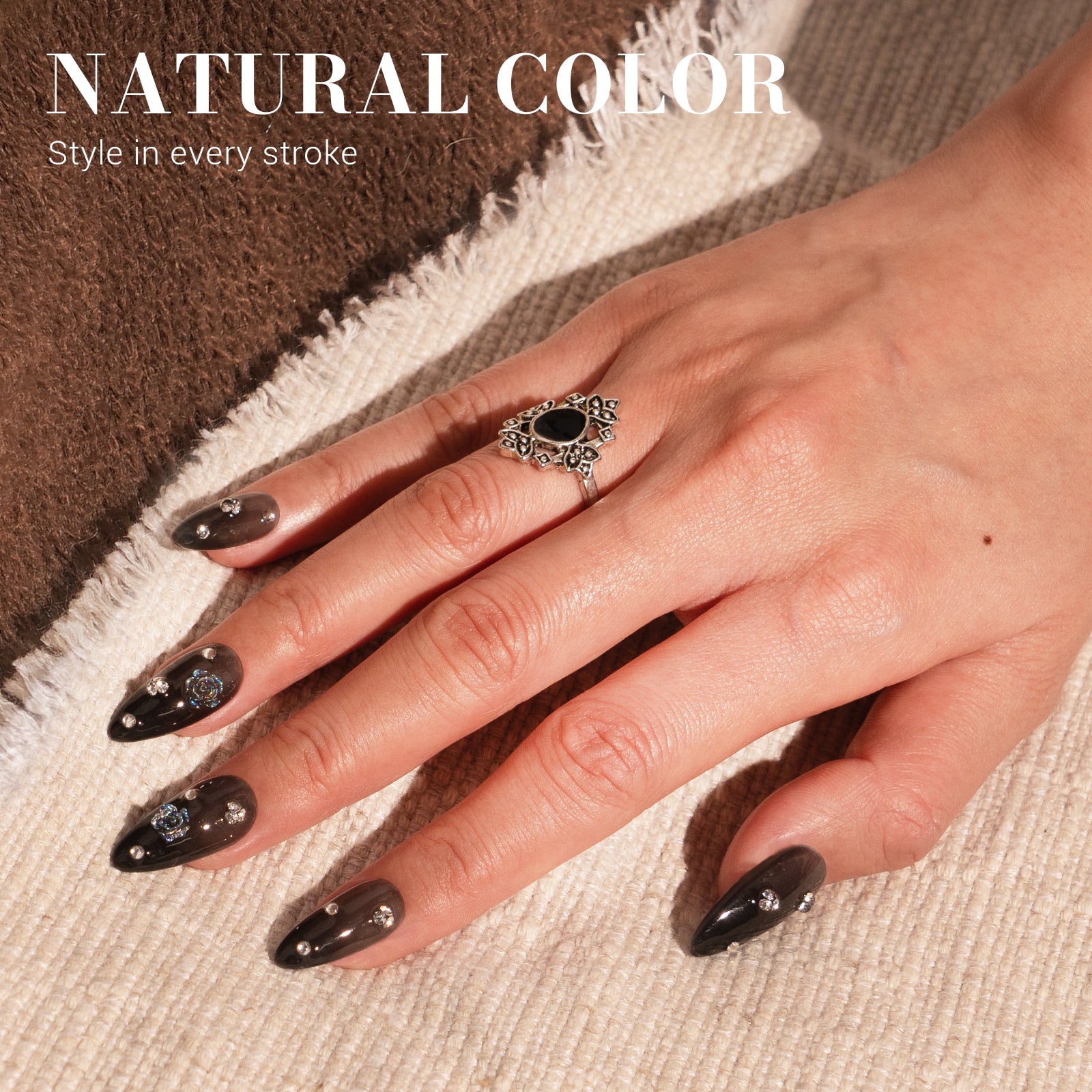 Jeweliver Jelly TPO-Free Gel Nail Polish 0.5 fl oz/15ml - Transparent Black JM-NJ-4 - 图片5