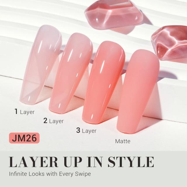 Jeweliver Jelly TPO-Free Gel Nail Polish 0.5 fl oz/15ml - Dark Nude JM26