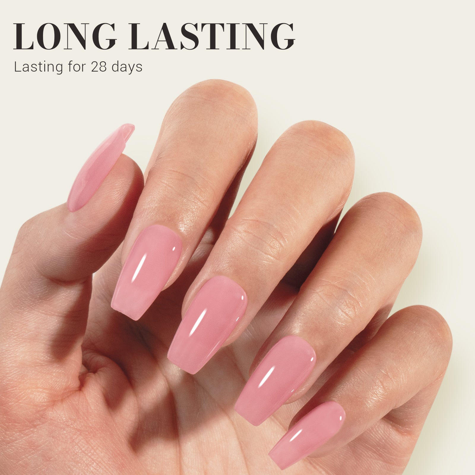 Jeweliver Jelly TPO-Free Gel Nail Polish 0.5 fl oz/15ml - Dark Pink JM18 - 图片4