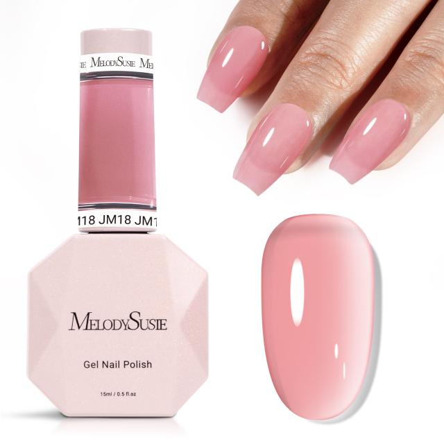 Jeweliver Jelly TPO-Free Gel Nail Polish 0.5 fl oz/15ml - Dark Pink JM18