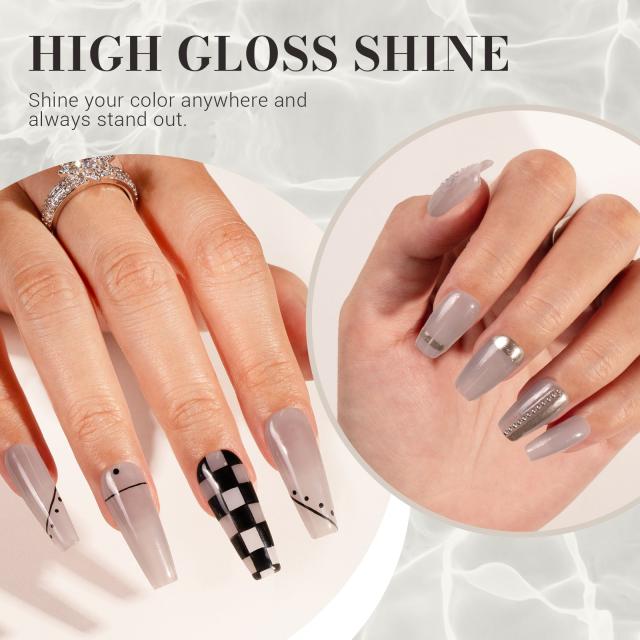 Jeweliver Jelly TPO-Free Gel Nail Polish 0.5 fl oz/15ml - Gray JM30