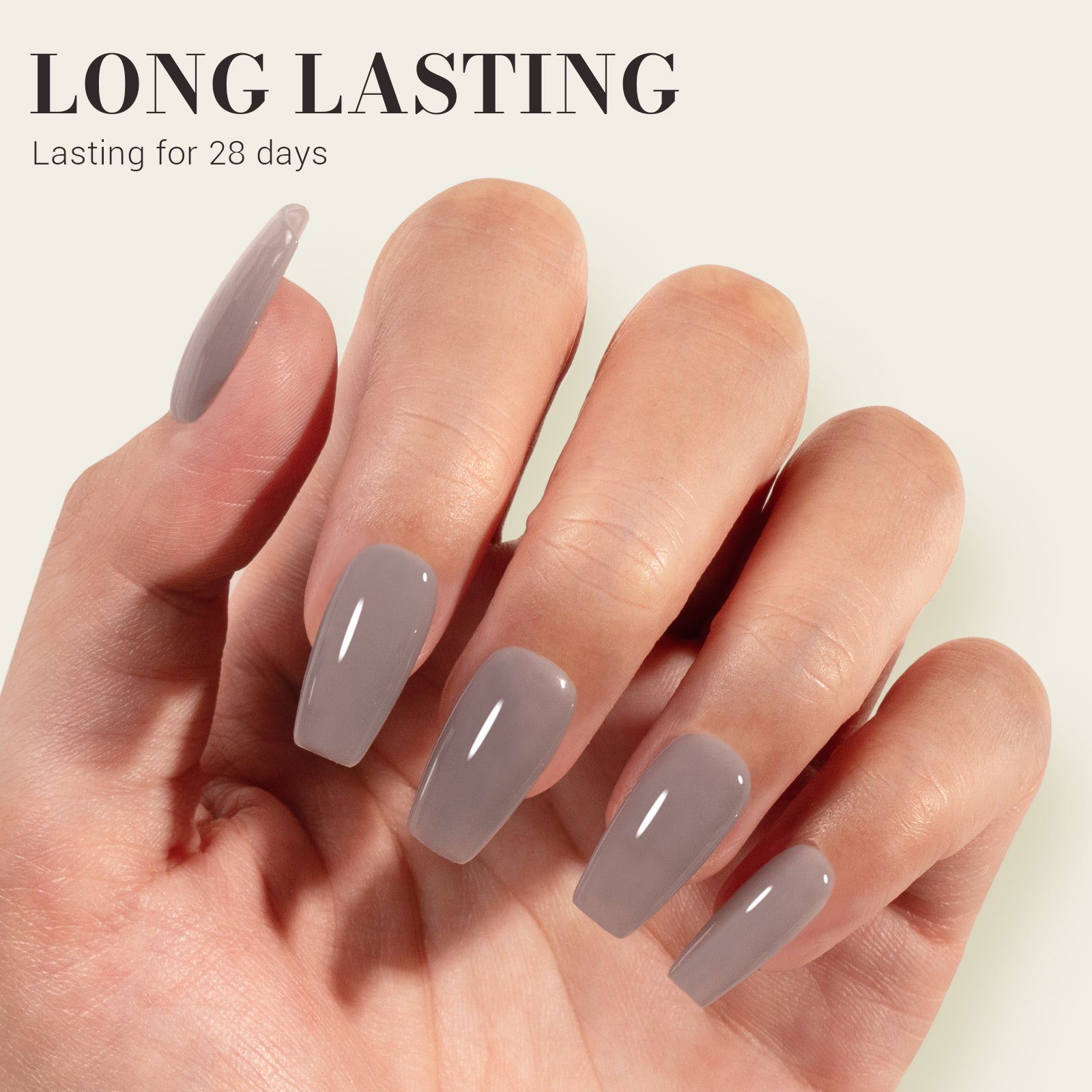 Jeweliver Jelly TPO-Free Gel Nail Polish 0.5 fl oz/15ml - Gray JM30 - 图片4