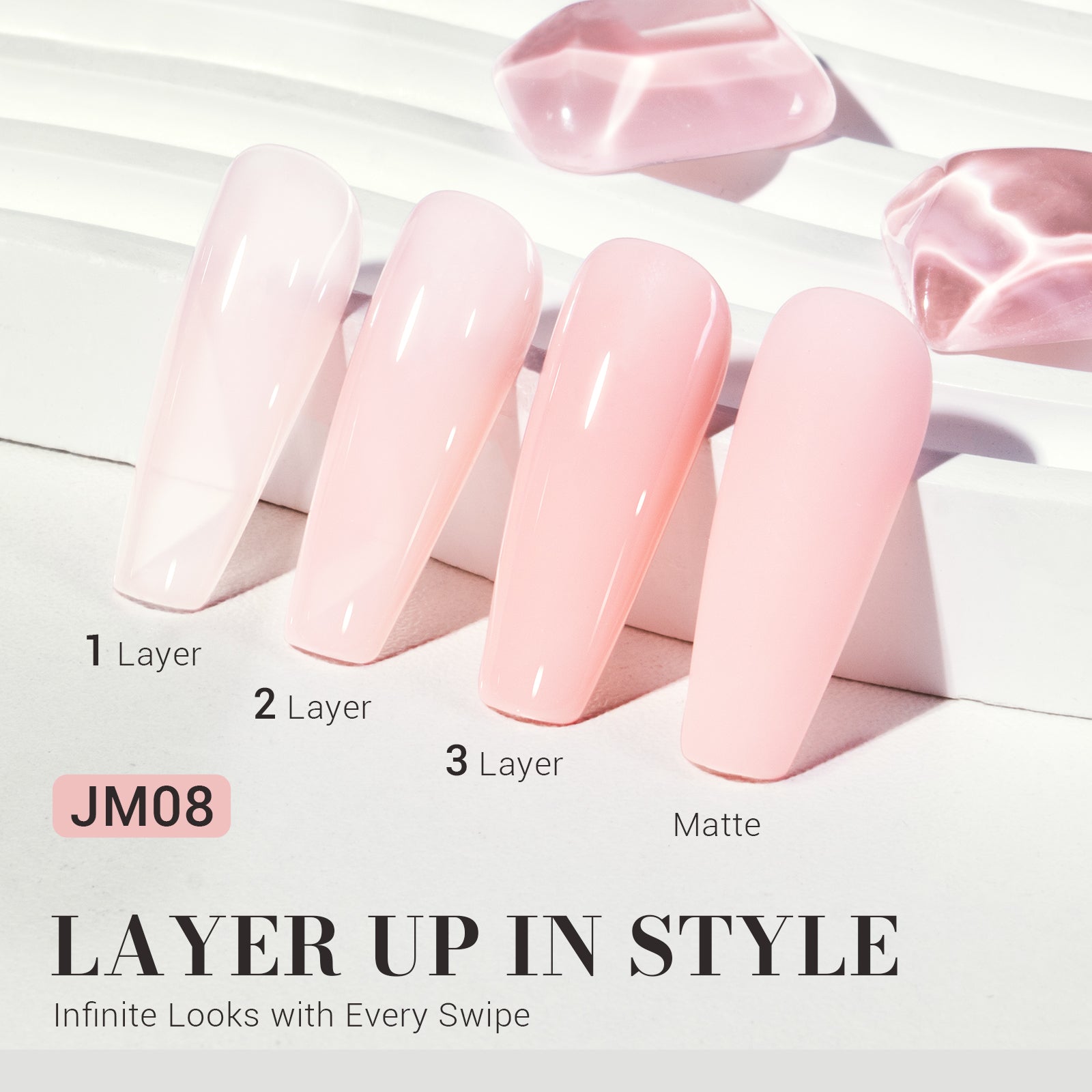 Jeweliver Jelly TPO-Free Gel Nail Polish 0.5 fl oz/15ml - Nude JM08 - 图片2