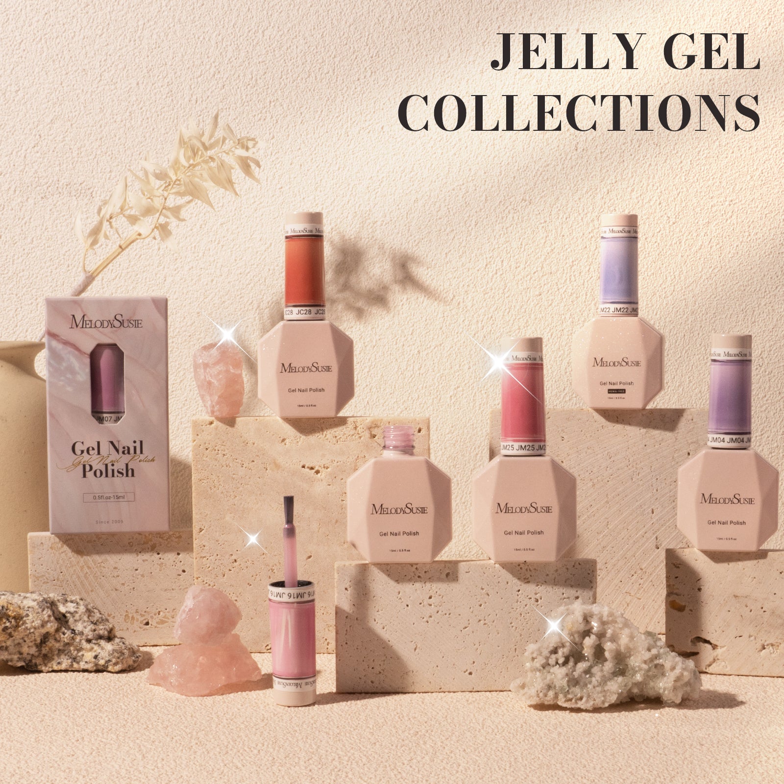 Jeweliver Jelly TPO-Free Gel Nail Polish 0.5 fl oz/15ml - Nude Orange JC28 - 图片7