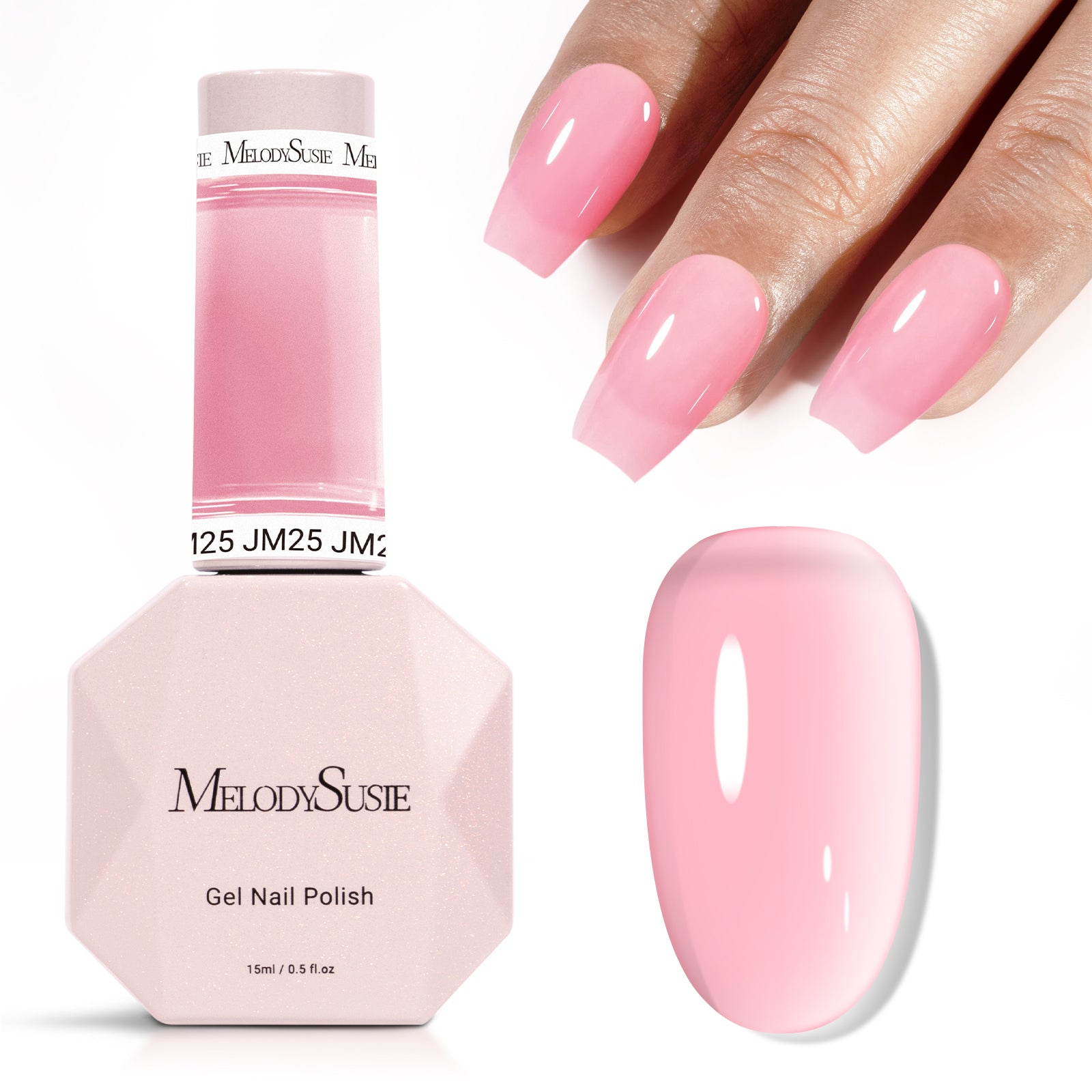 Jeweliver Jelly TPO-Free Gel Nail Polish 0.5 fl oz/15ml - Pink JM25