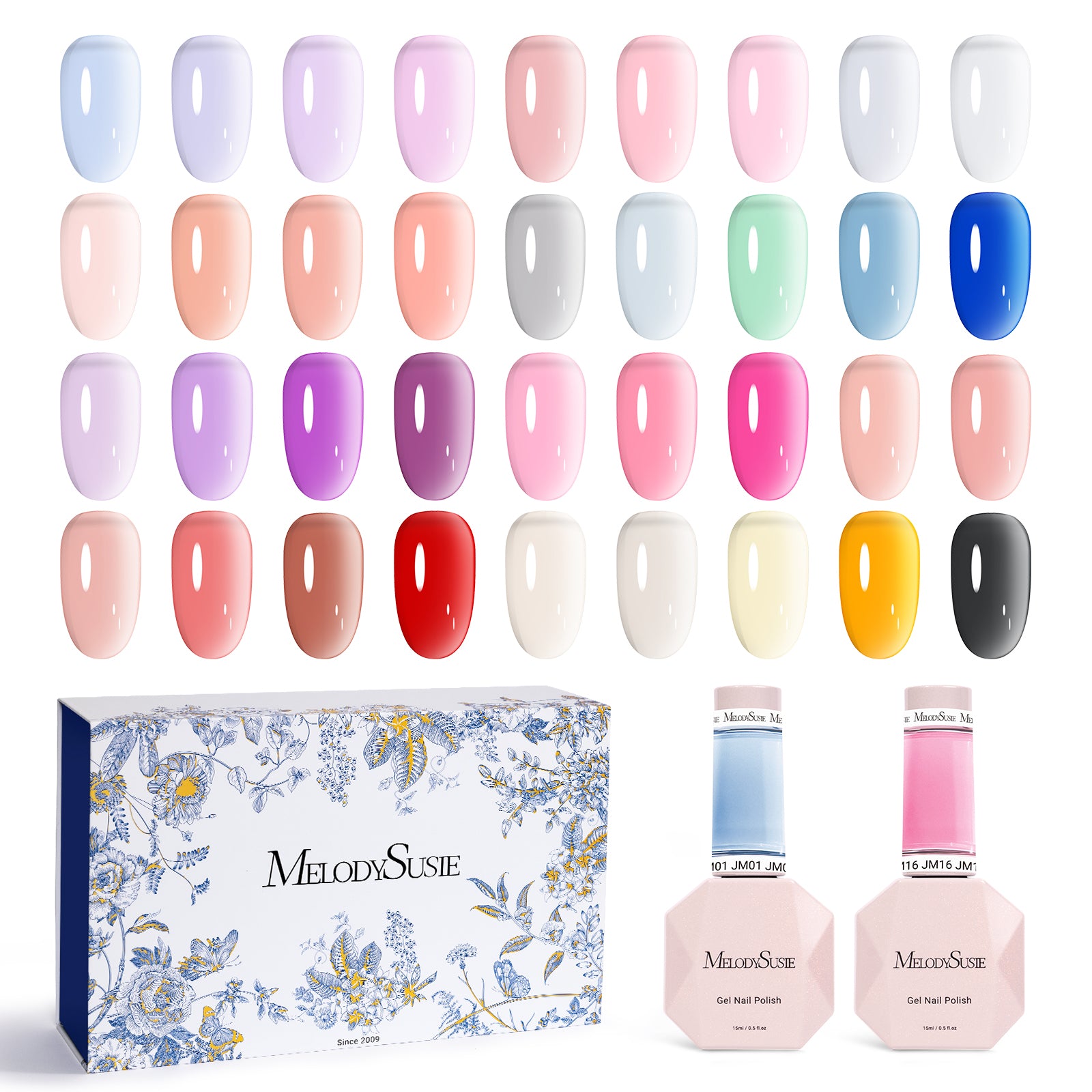 Jeweliver Jelly TPO-Free Gel Nail Polish 0.5 fl oz/15ml Set