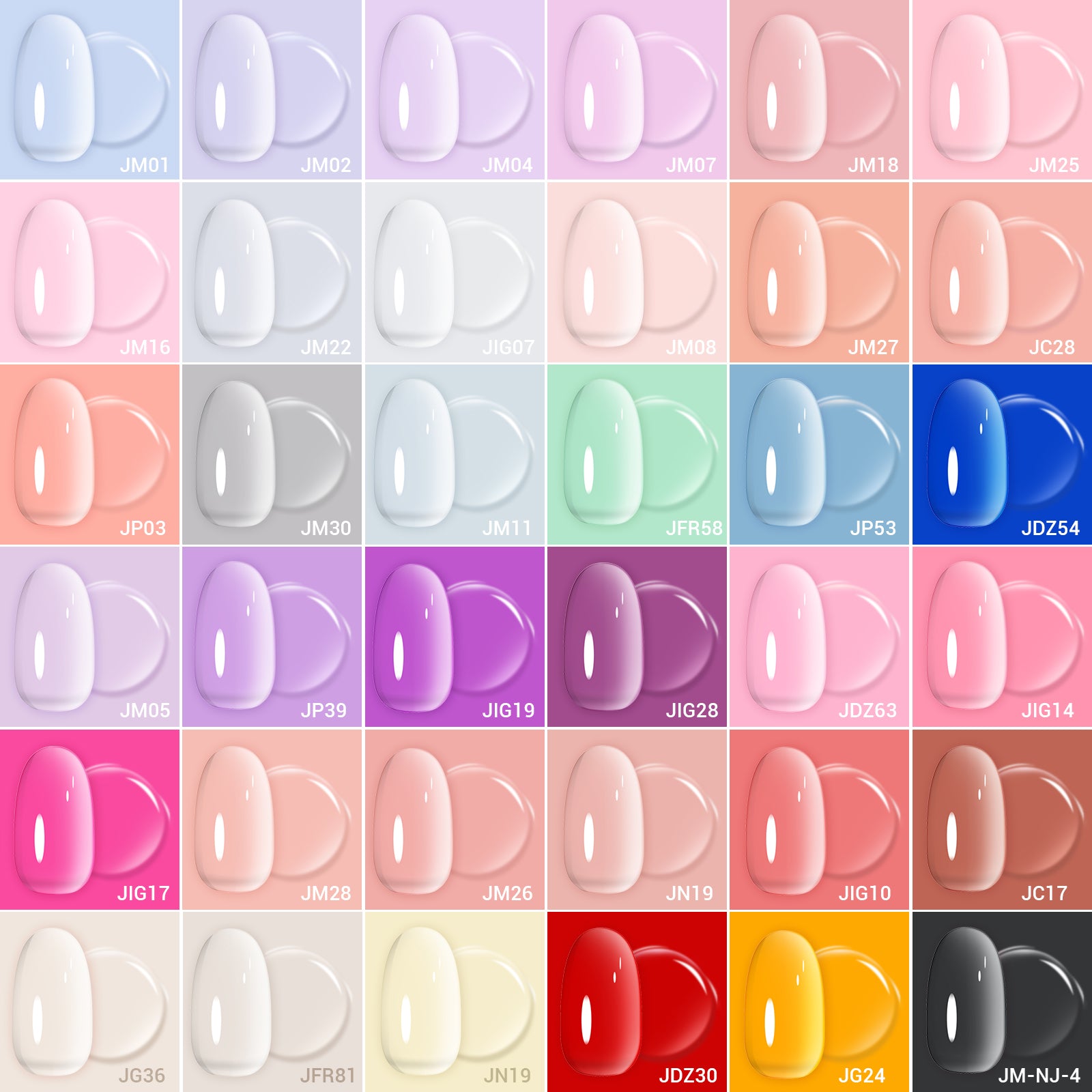 Jeweliver Jelly TPO-Free Gel Nail Polish 0.5 fl oz/15ml Set - 图片2