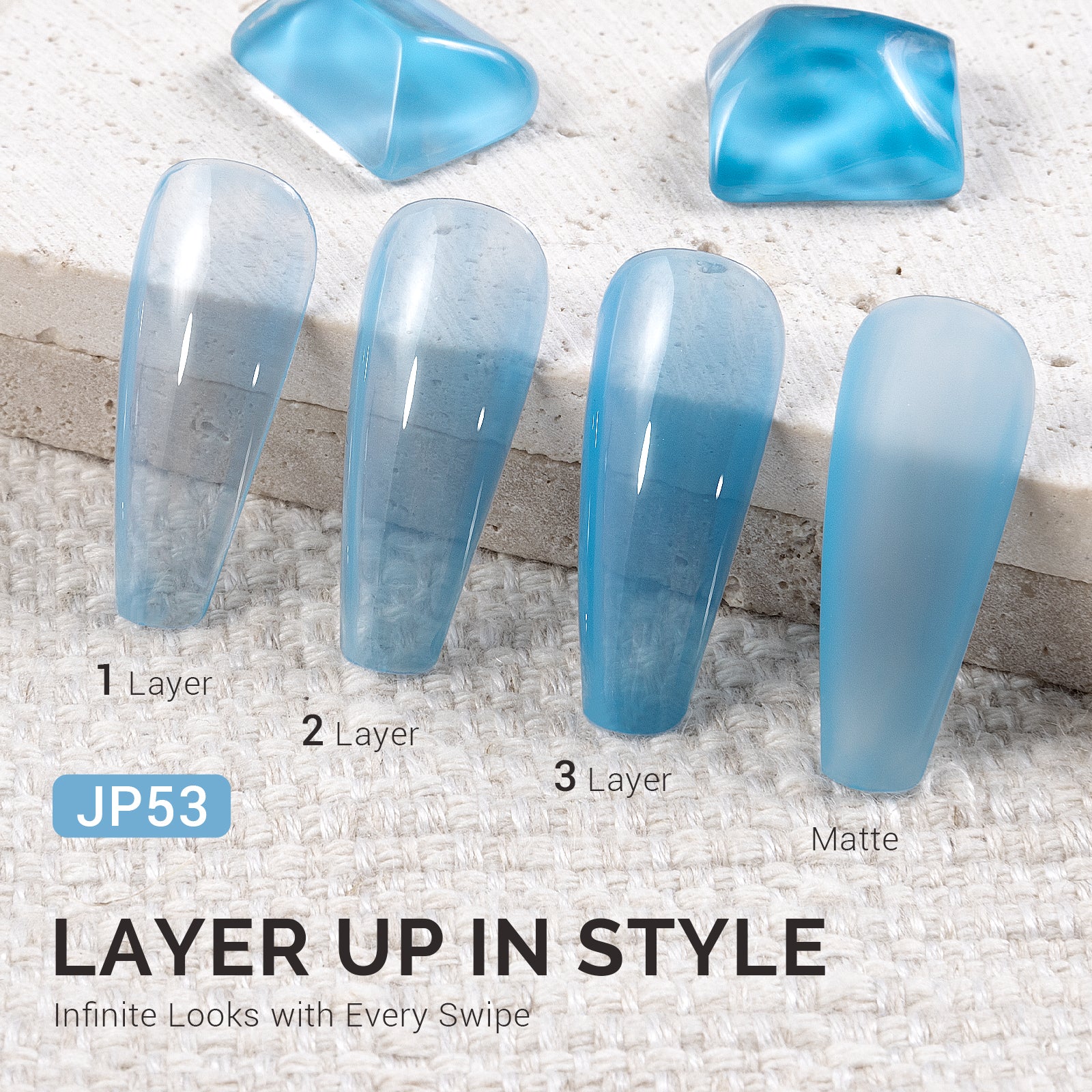 Jeweliver Jelly TPO-Free Gel Polish 15ml - Blue Topaz - JP53 - 图片2