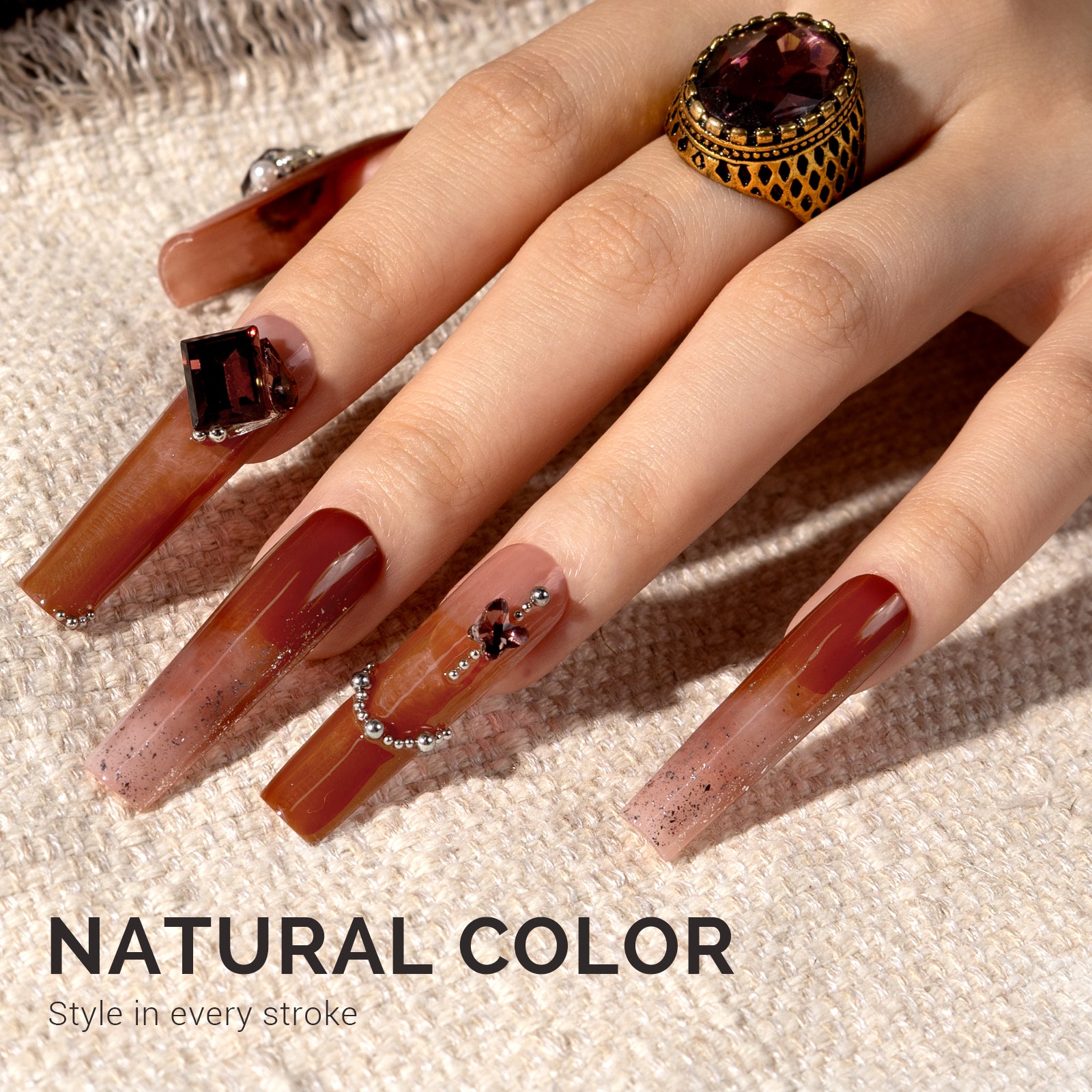 Jeweliver Jelly TPO-Free Gel Polish 15ml - Brown Obsidian - JC17 - 图片5