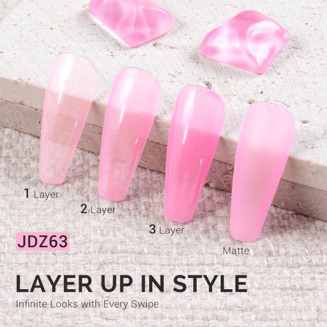 Jeweliver Jelly TPO-Free Gel Polish 15ml - Pink Diamond - JDZ63