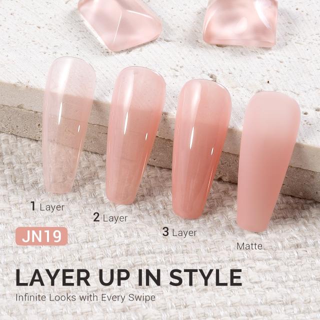 Jeweliver Jelly TPO-Free Gel Polish 15ml - Pink Rhodonite - JN19