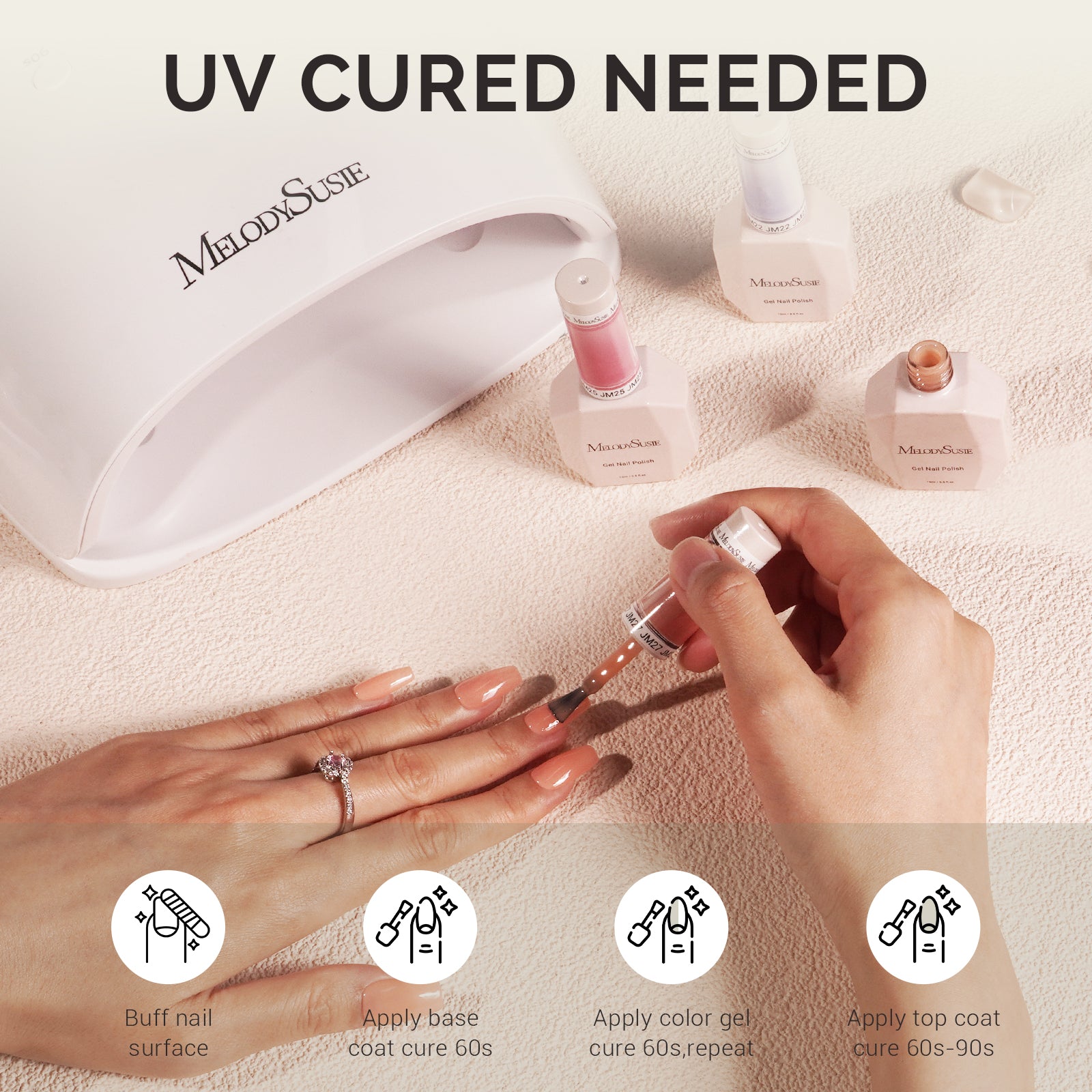 Jeweliver Jelly TPO-Free Gel Polish 15ml - Pink Rhodonite - JN19 - 图片6