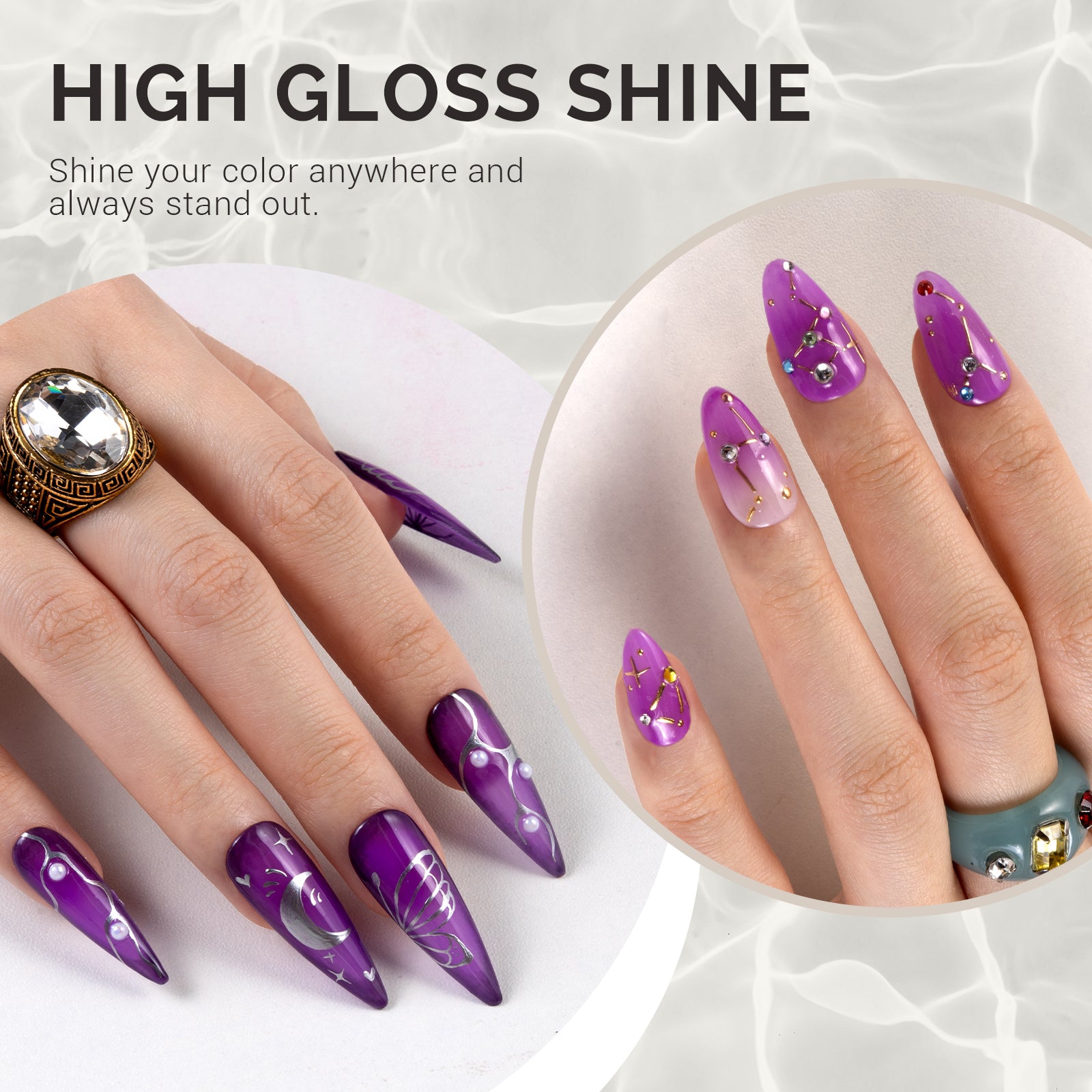 Jeweliver Jelly TPO-Free Gel Polish 15ml - Purple Amethyst - JIG19 - 图片3