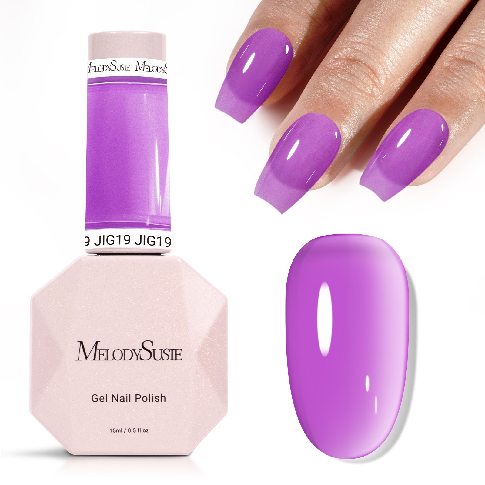 Jeweliver Jelly TPO-Free Gel Polish 15ml - Purple Amethyst - JIG19