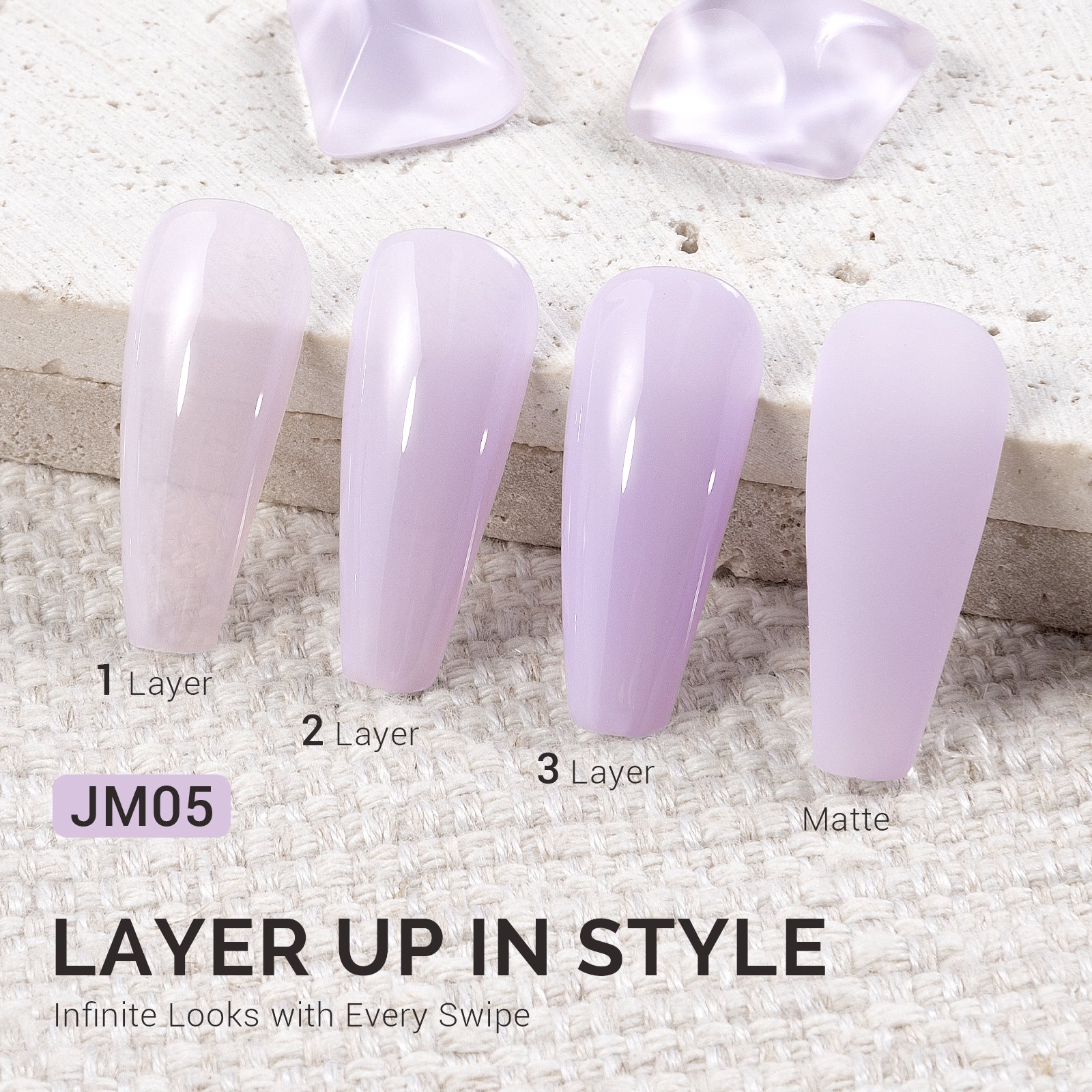 Jeweliver Jelly TPO-Free Gel Polish 15ml - Purple Chalcedony - JM05 - 图片2